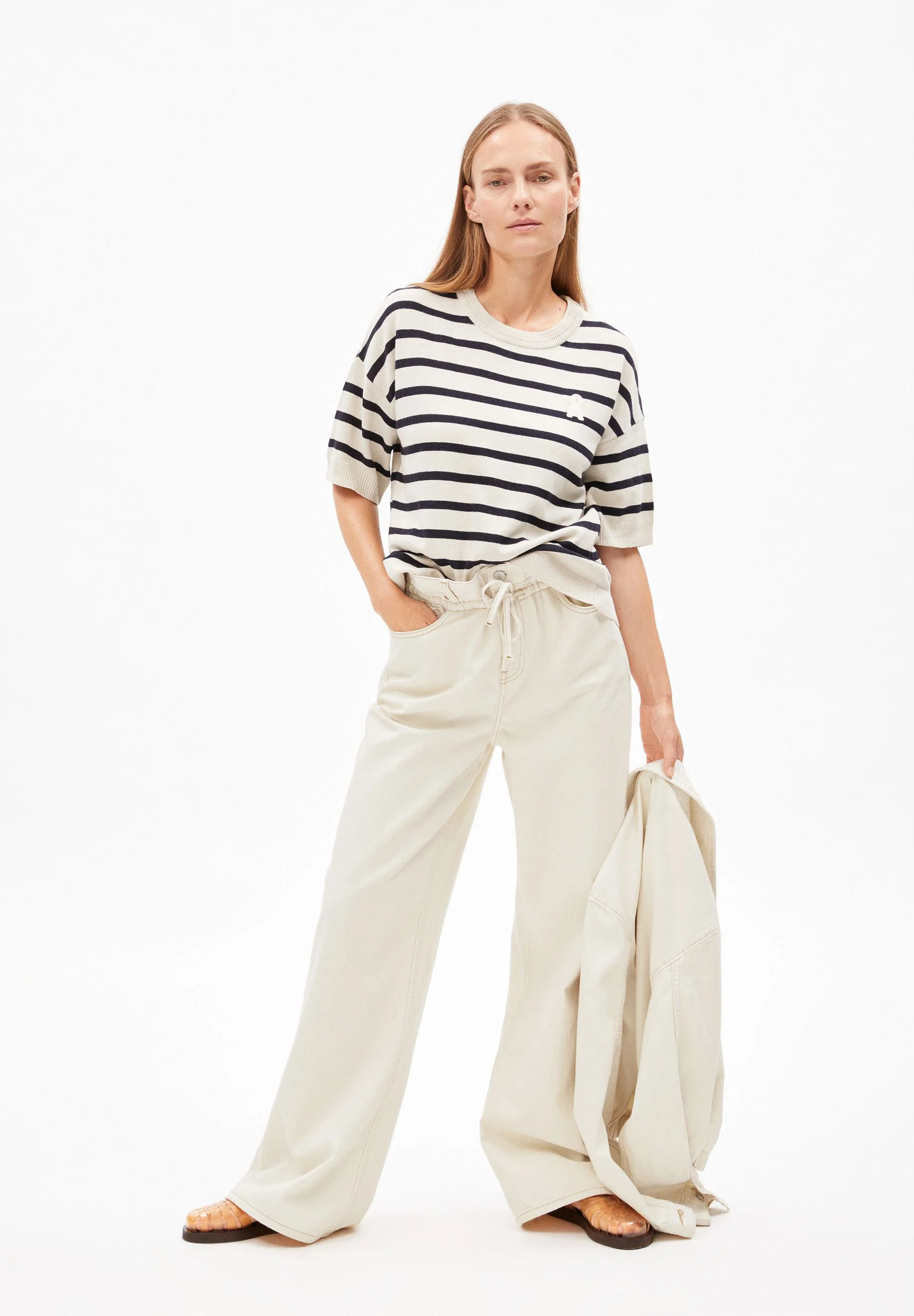LIZAA LINO STRIPES | raw white-night sky - Image 5