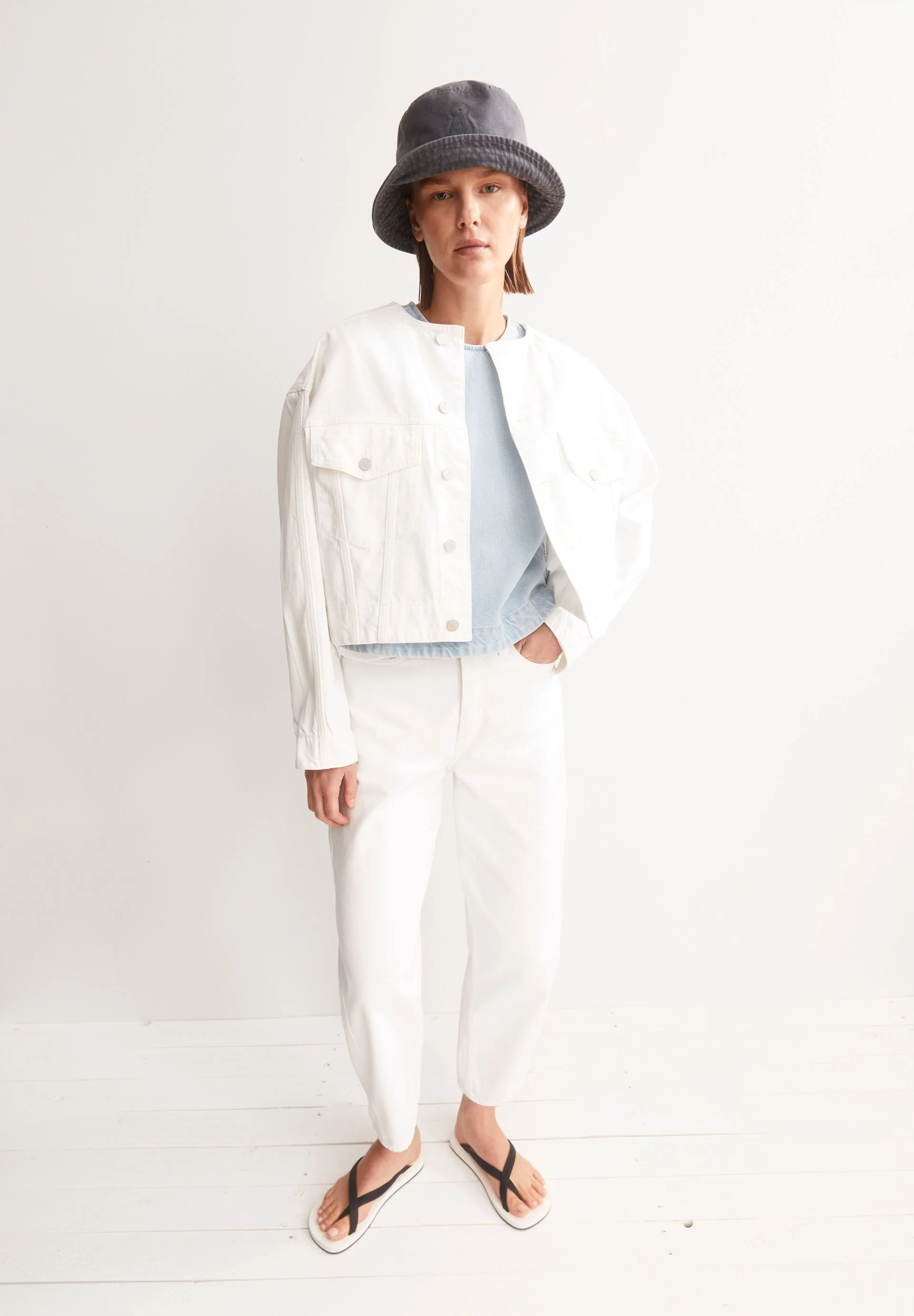 LOCKERE JEANSJACKE | white - Image 4