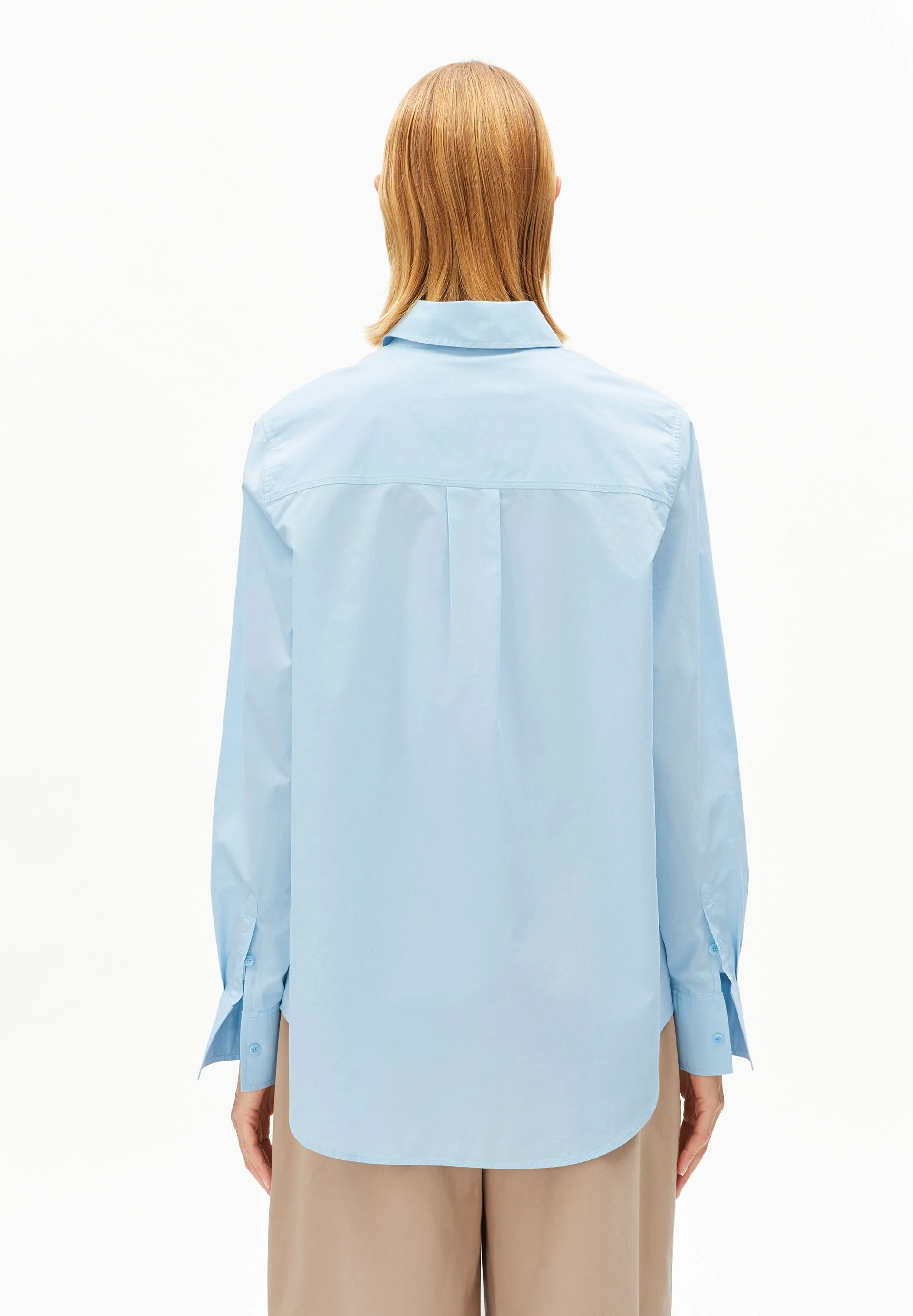 WEITE POPLIN BLUSE | blue glow - Image 2