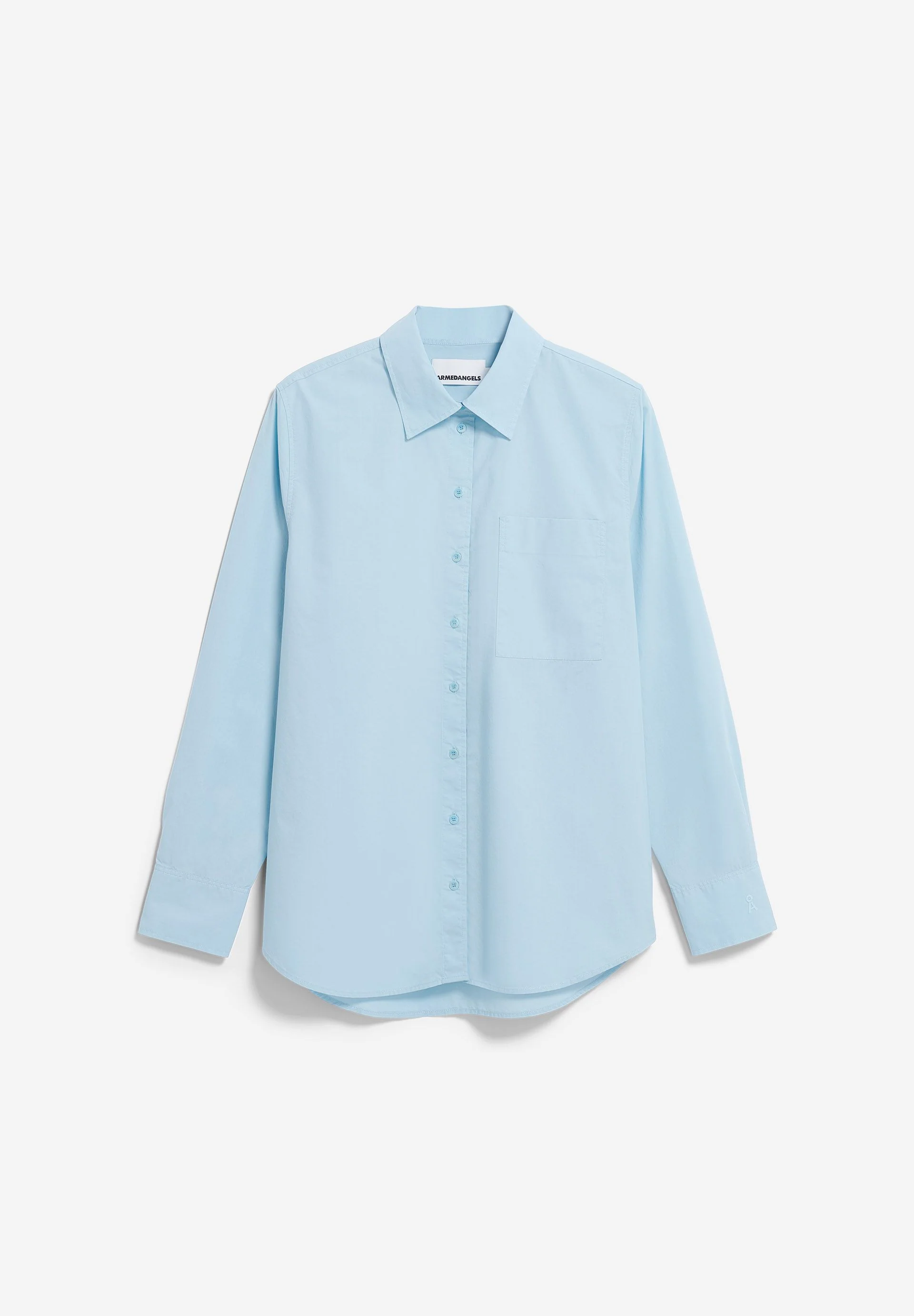 WEITE POPLIN BLUSE | blue glow - Image 7