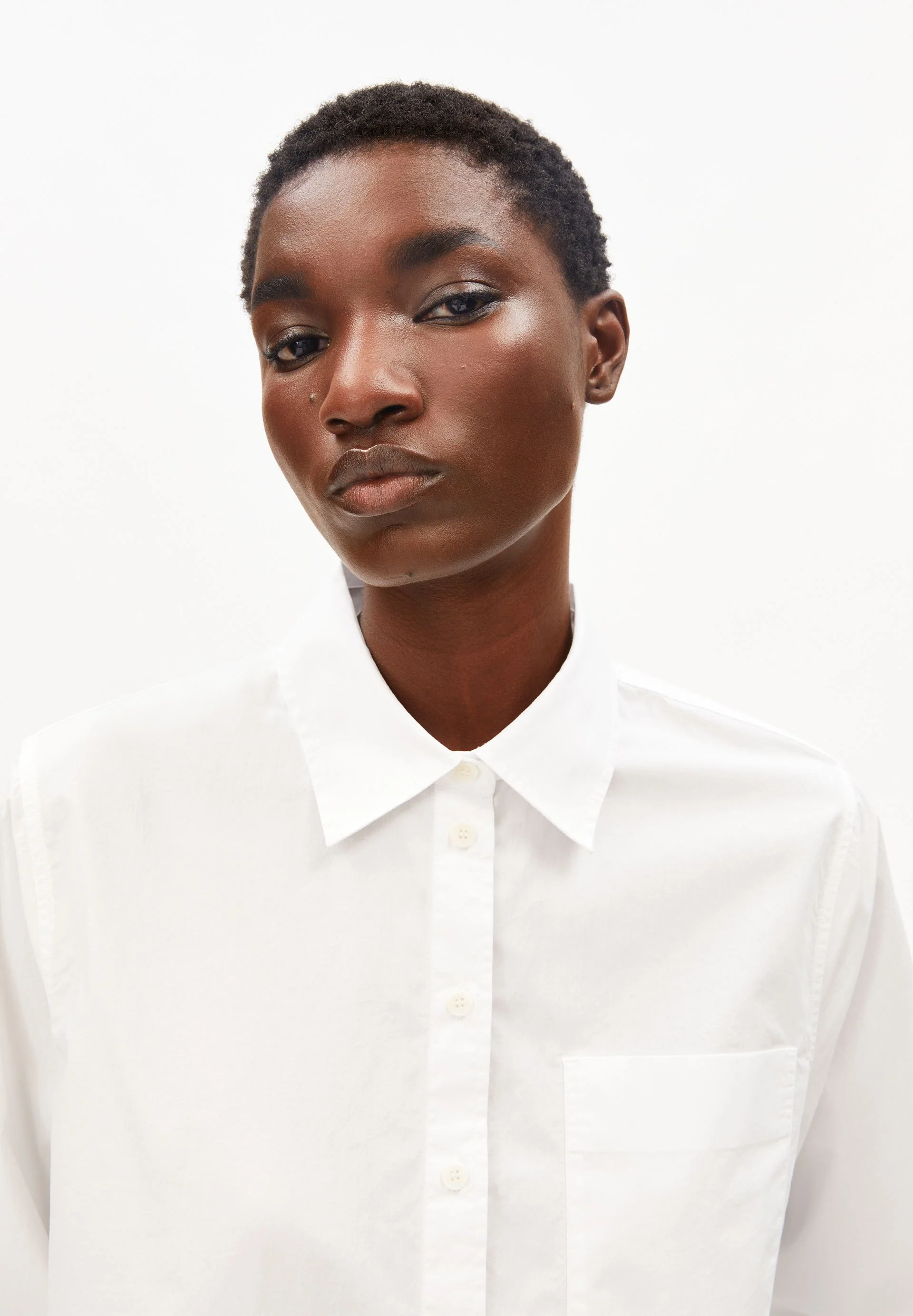 WEITE POPLIN BLUSE | white - Image 3