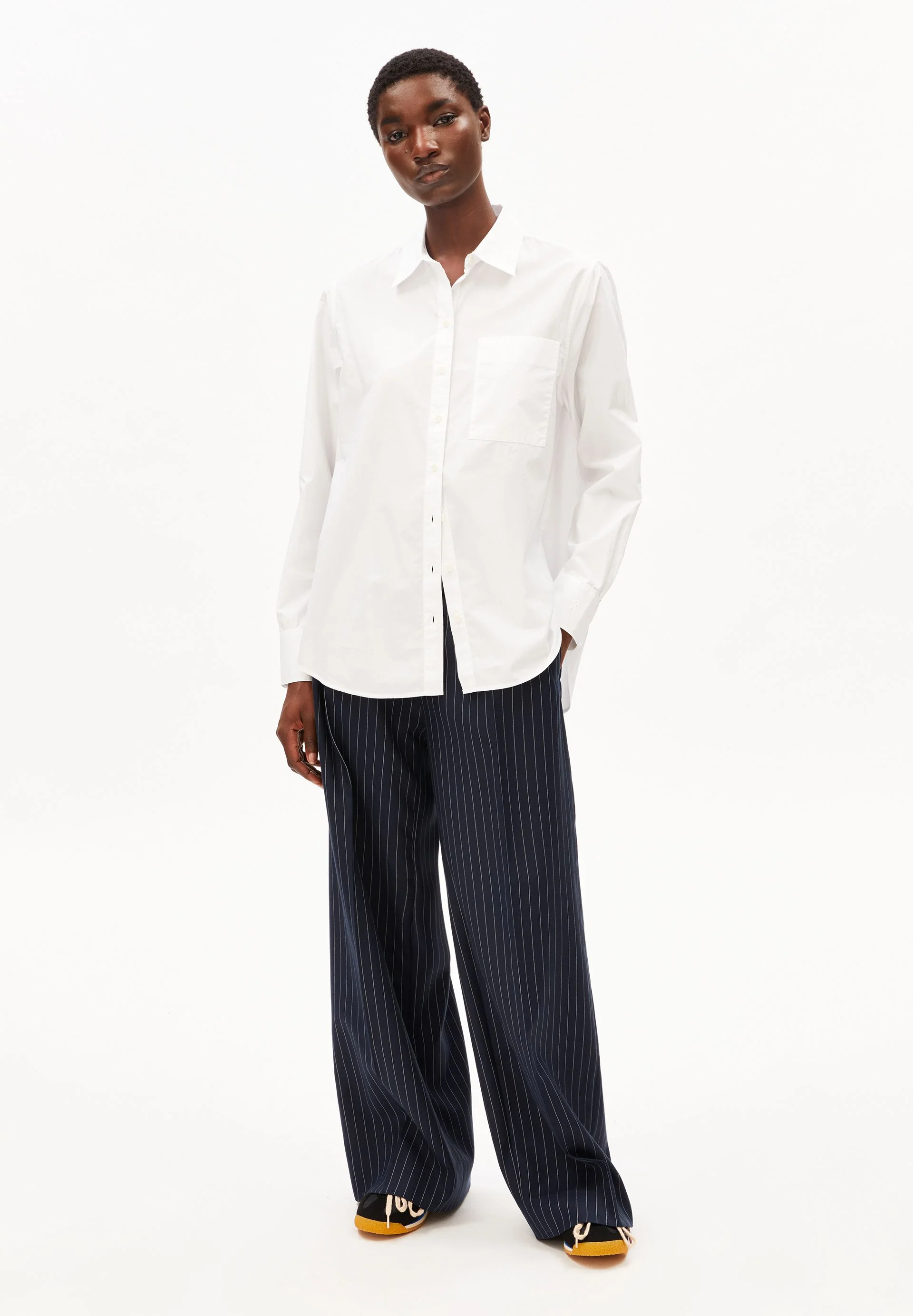 WEITE POPLIN BLUSE | white - Image 5