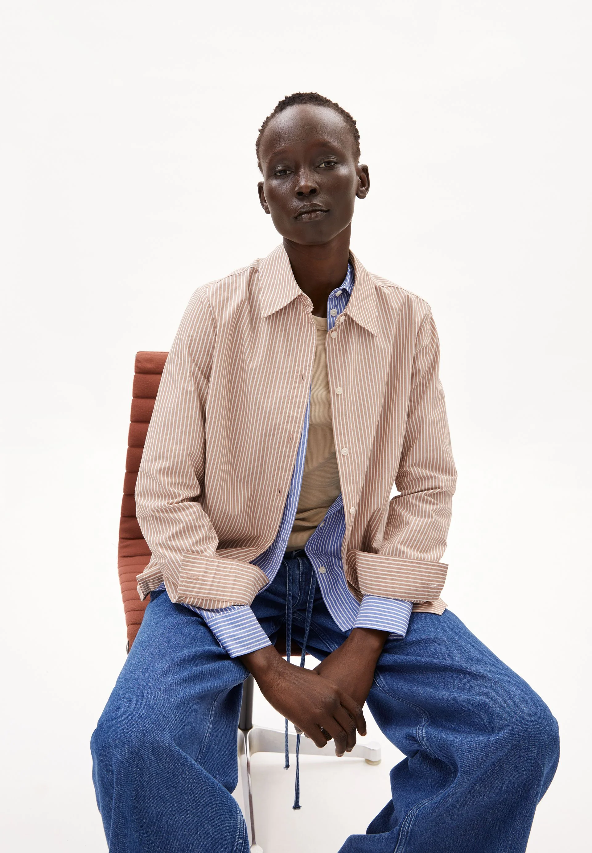 LOUILAA STRIPED | pale umber-light oatmilk - Image 4