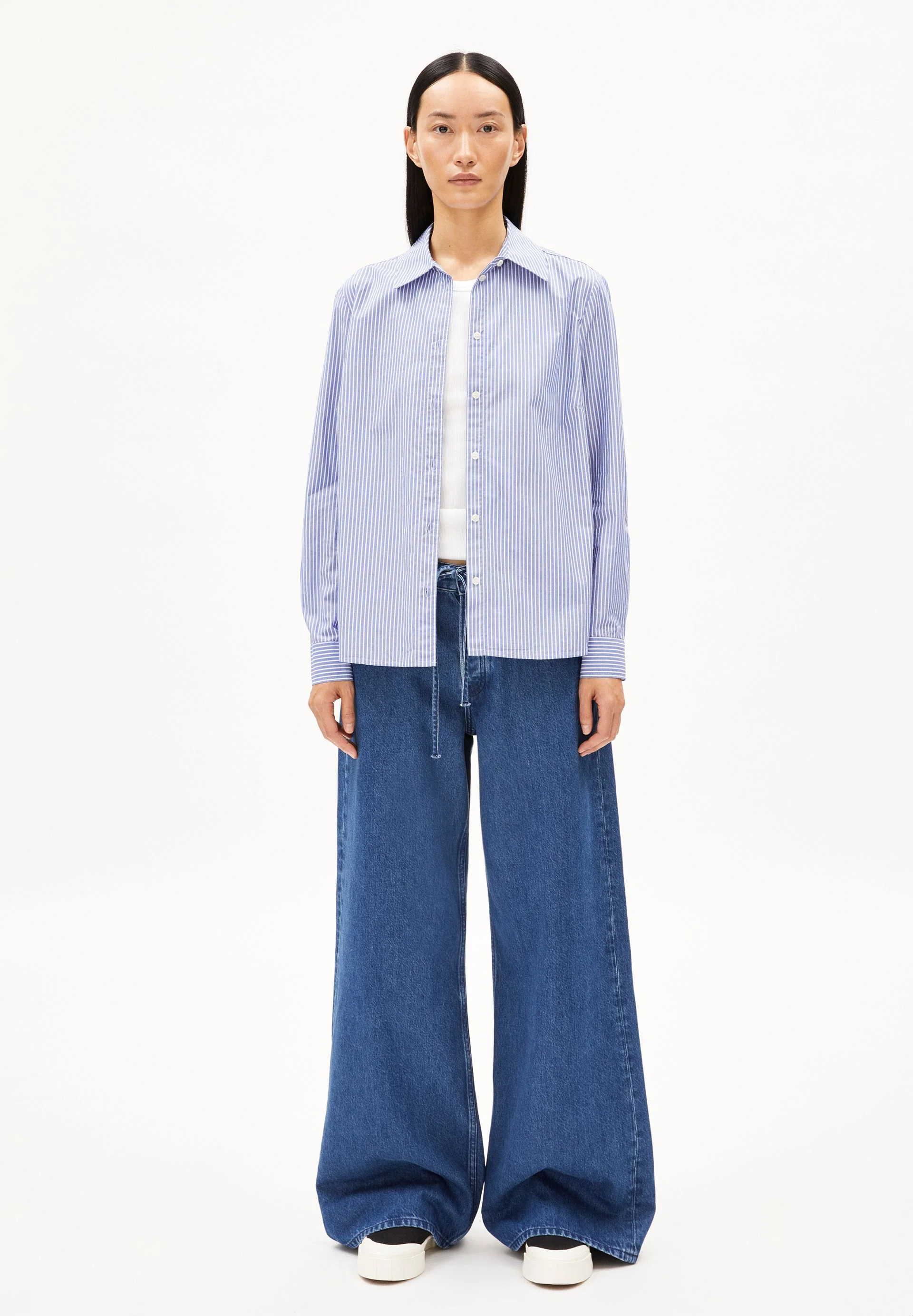 LOUILAA STRIPED | white-lapis blue - Image 5