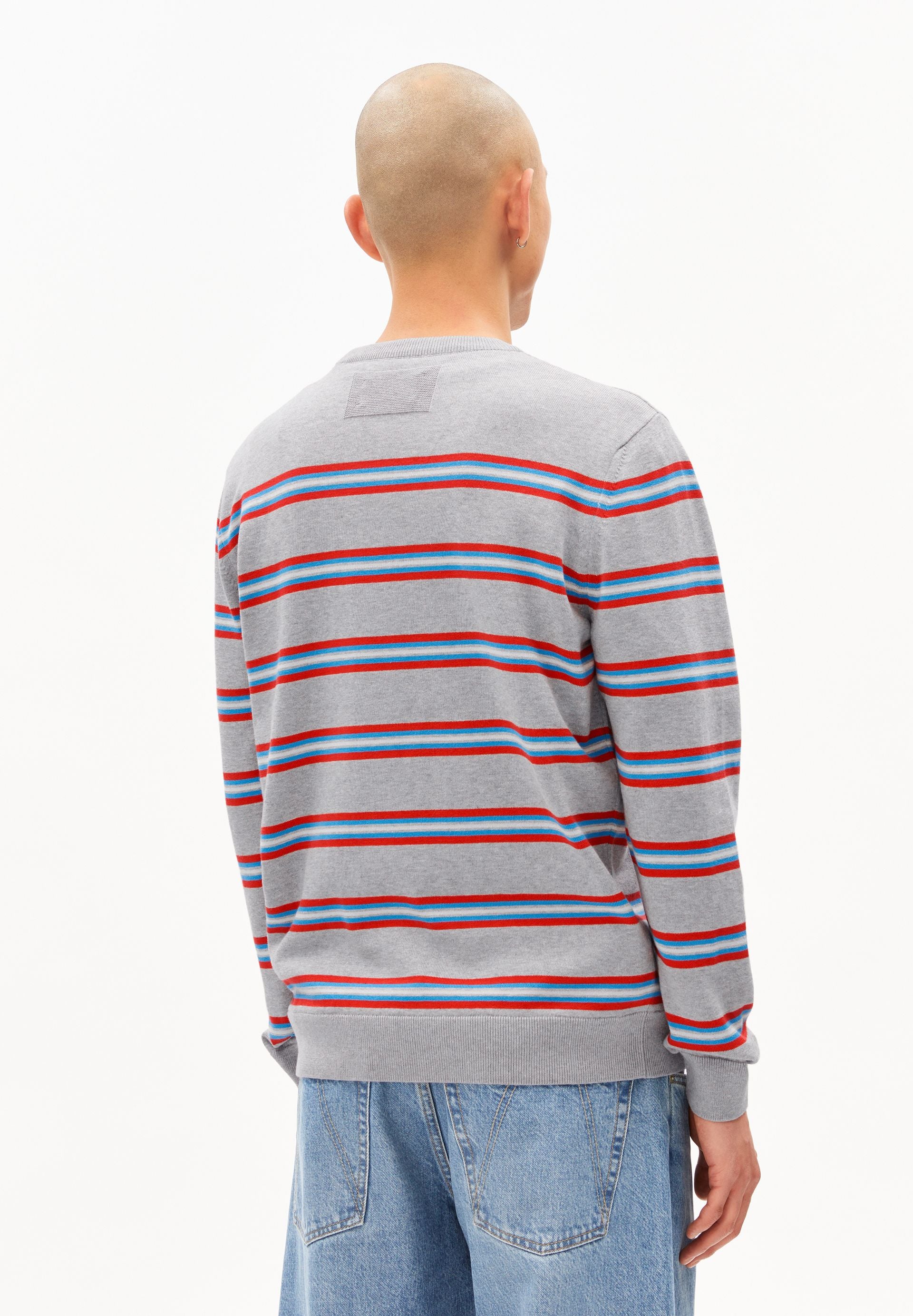 LOUKAA FEINSTRICKPULLOVER | silver melange-mars red - Image 2