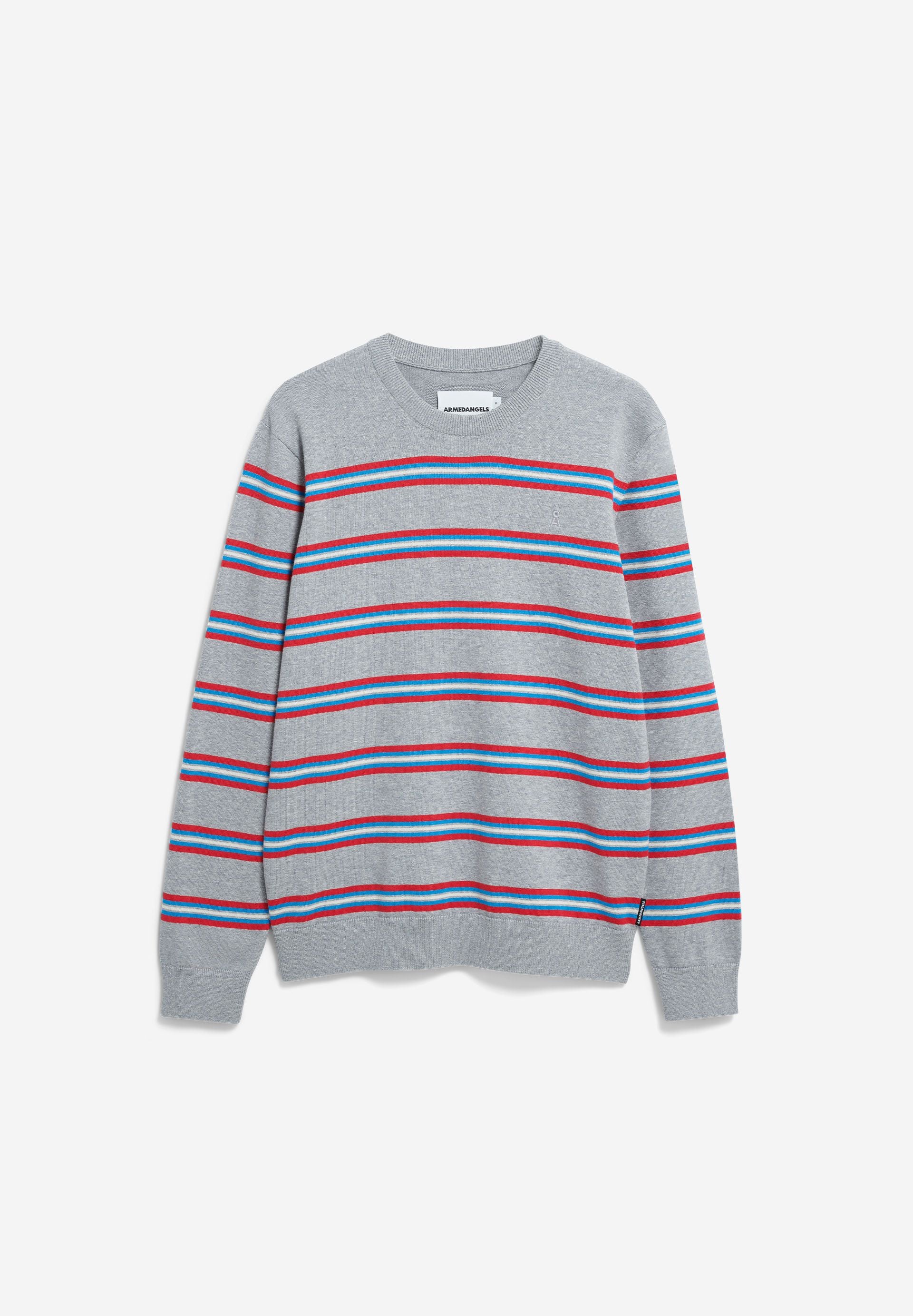 LOUKAA FEINSTRICKPULLOVER | silver melange-mars red - Image 6