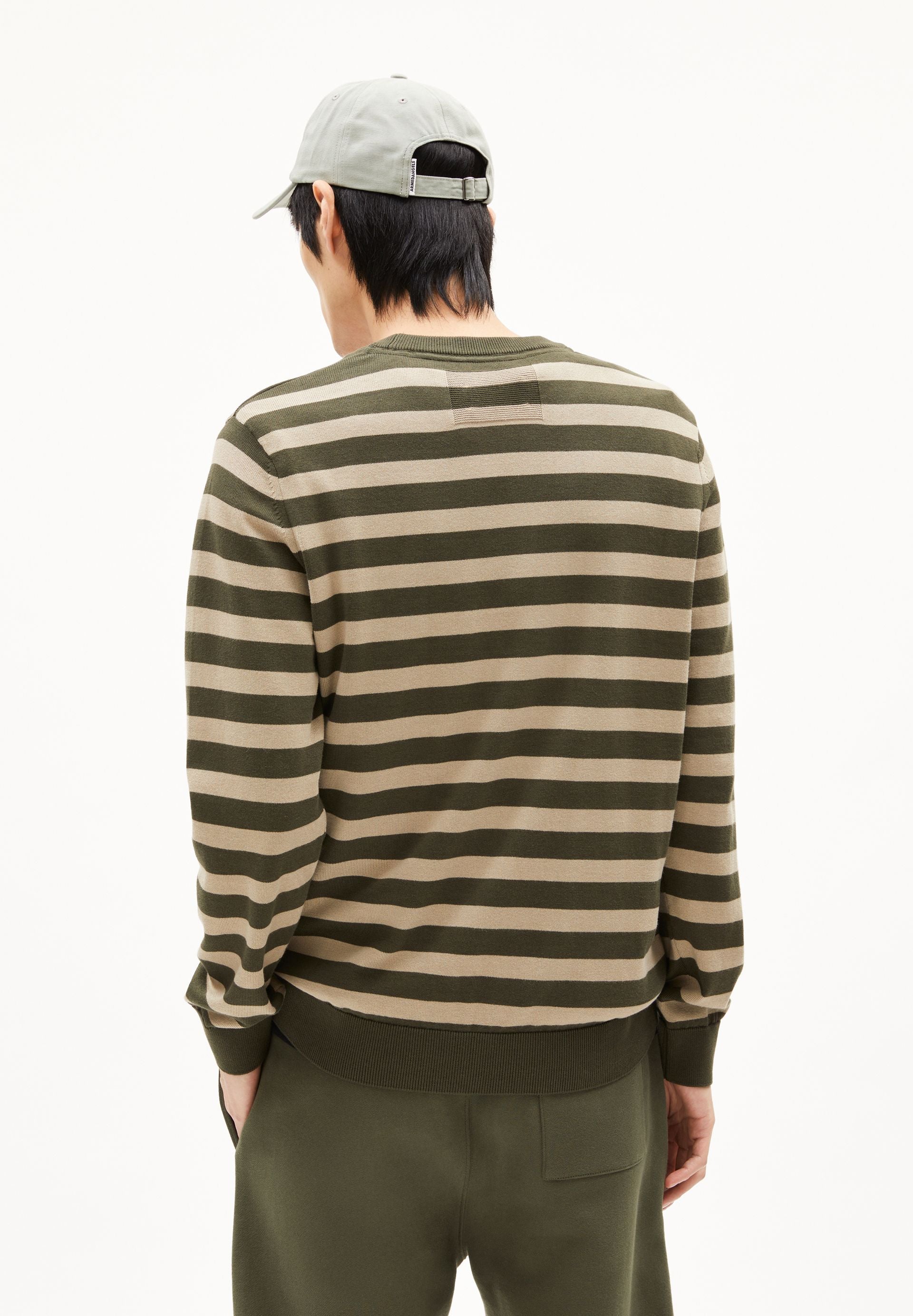 LOUKAA FINE STRIPES STRICKPULLOVER | forest pine-light sage - Image 2