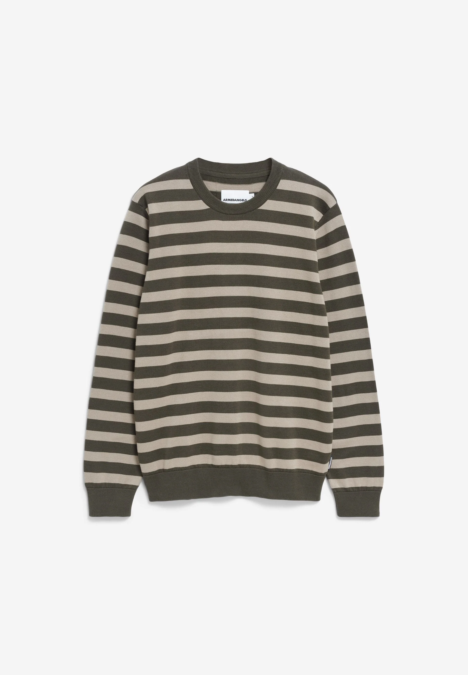 LOUKAA FINE STRIPES STRICKPULLOVER | forest pine-light sage - Image 6