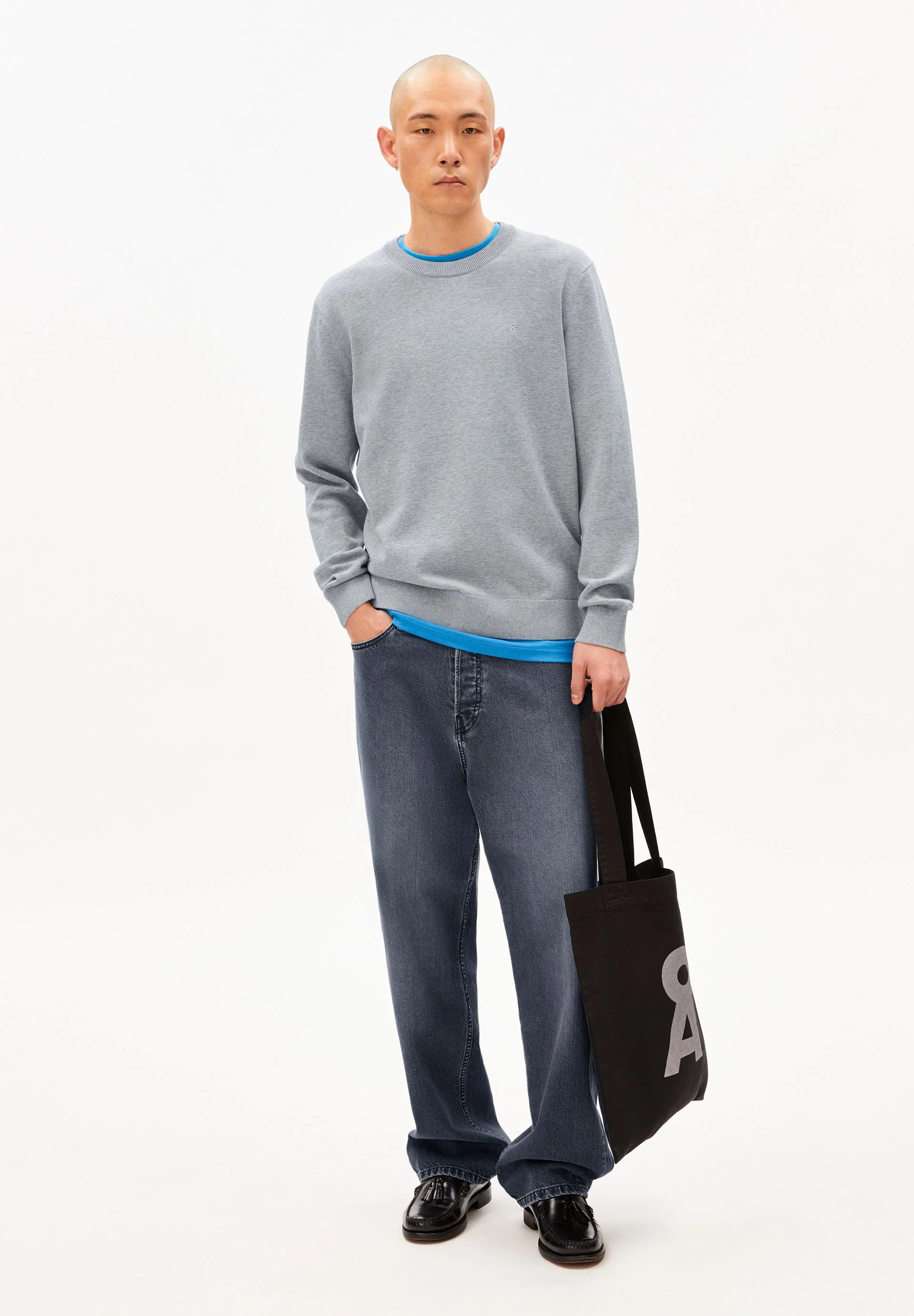 LOUKAA STRICKPULLOVER | silver melange - Image 5