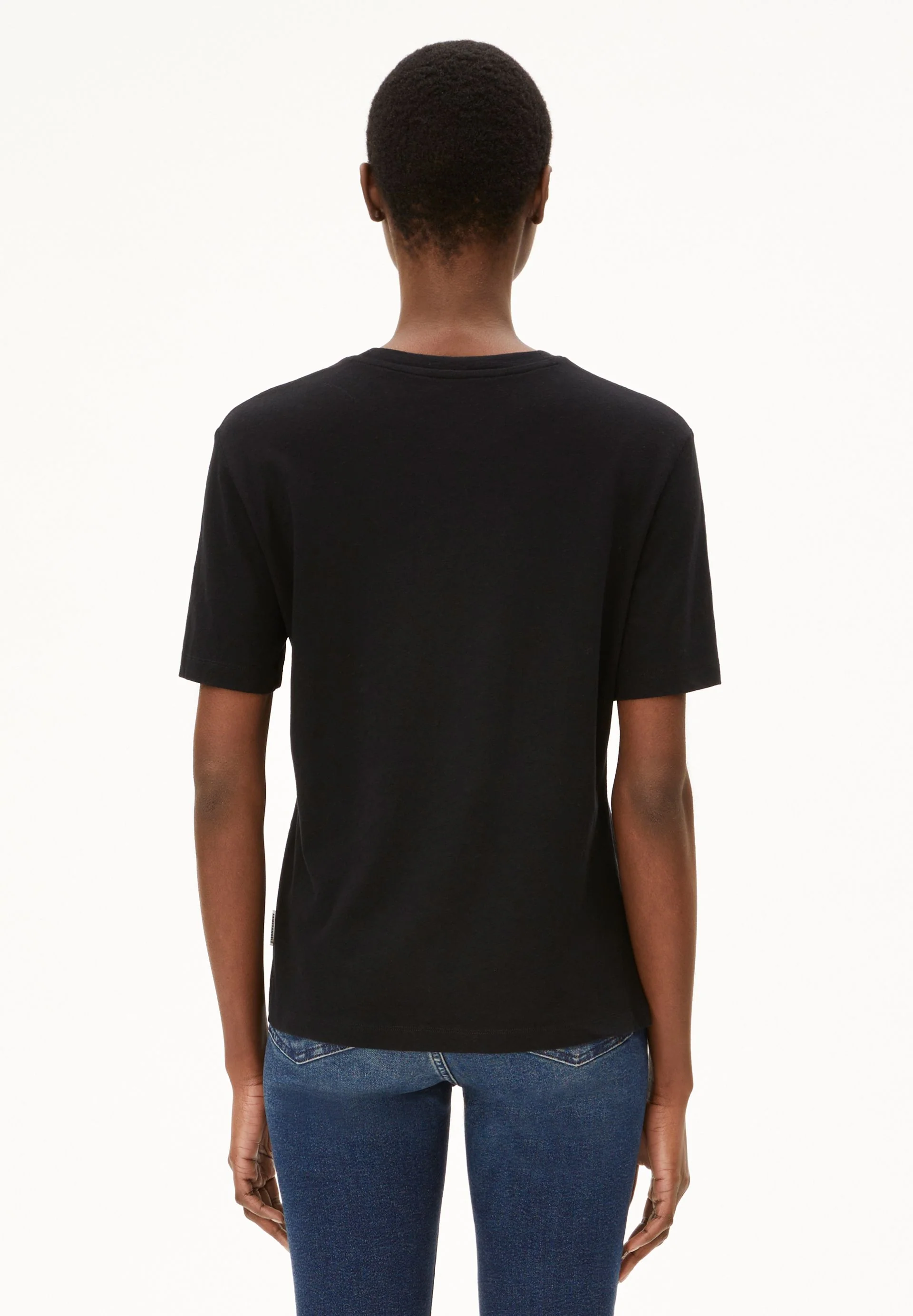 LUALAA LEINEN-MIX T-SHIRT | black - Image 2