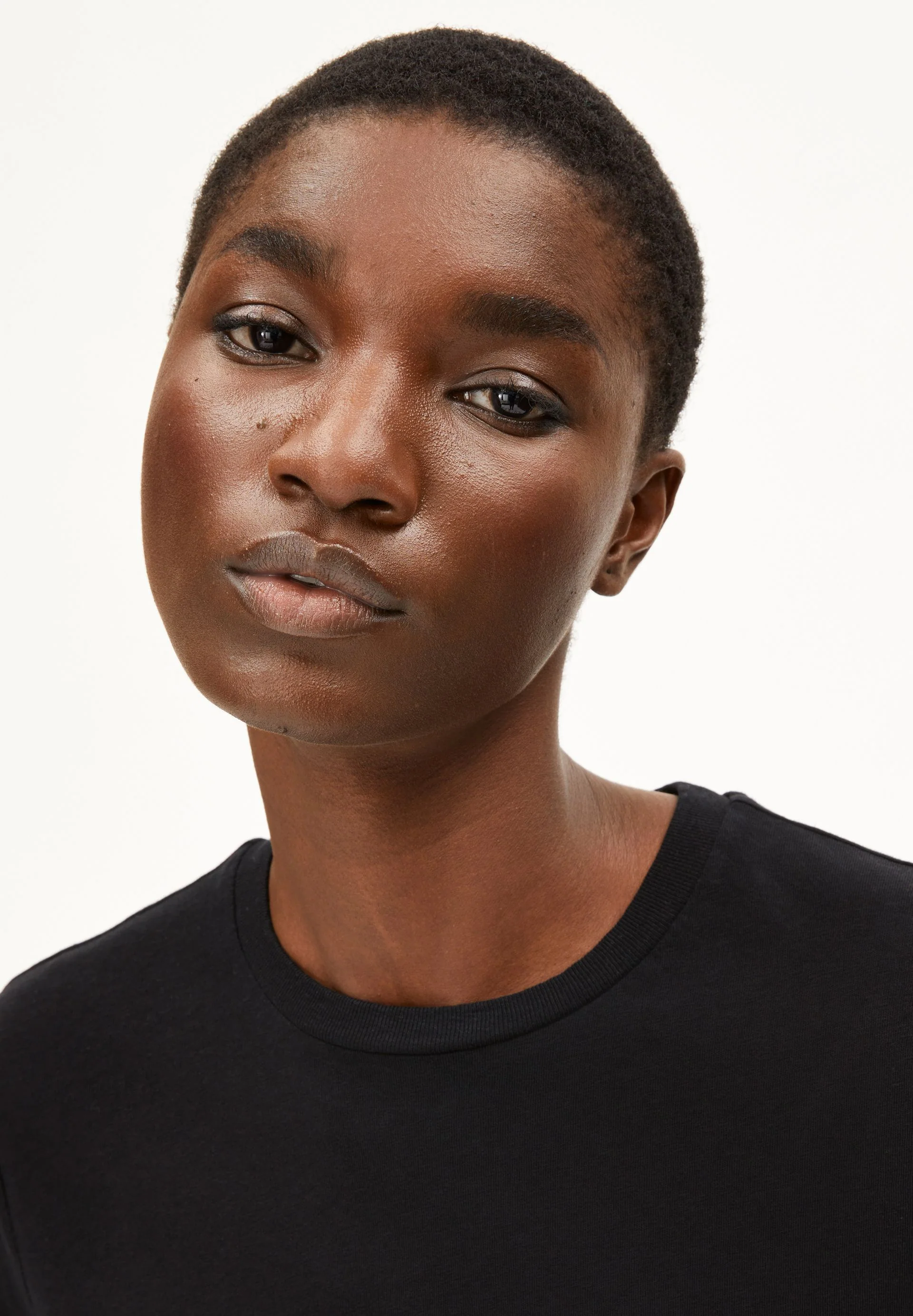 LUALAA LEINEN-MIX T-SHIRT | black - Image 3