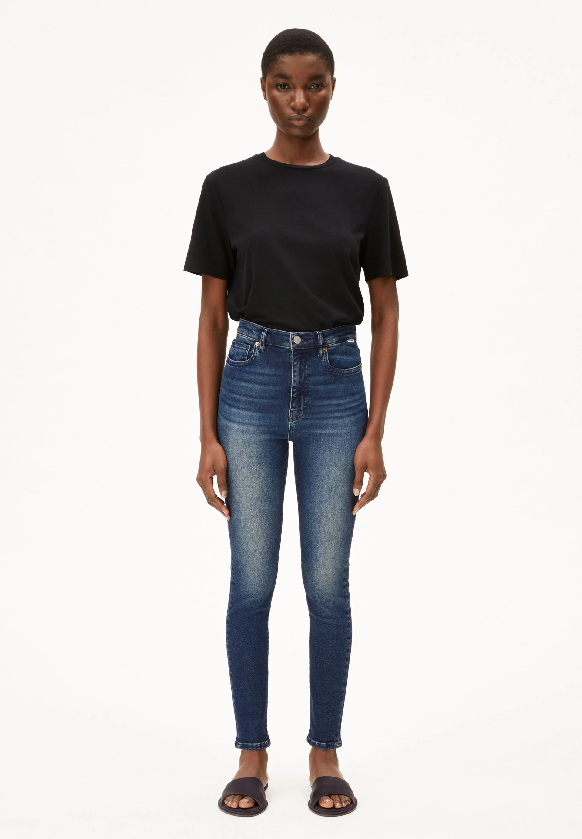 LUALAA LEINEN-MIX T-SHIRT | black - Image 5