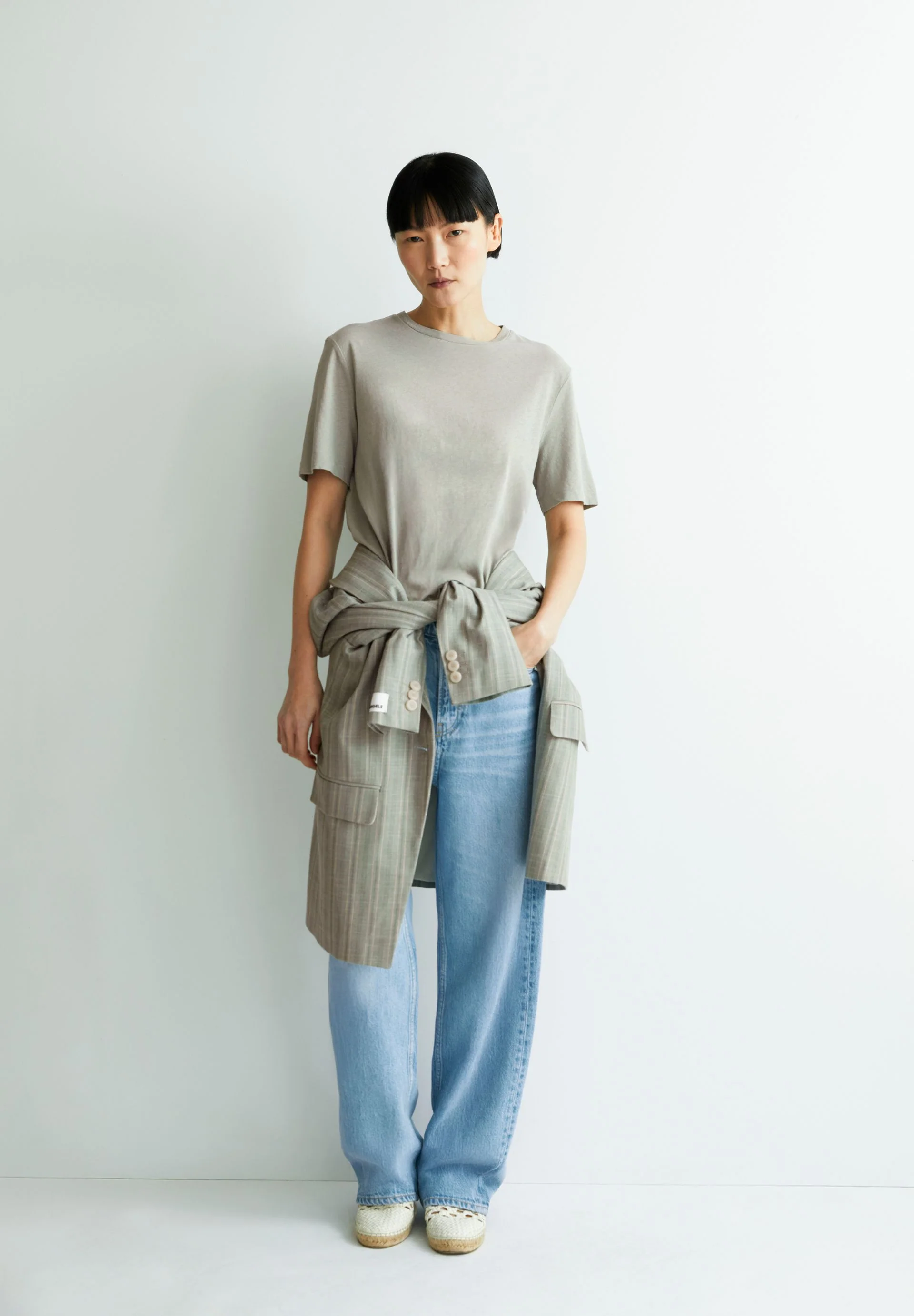 LUALAA LEINEN-MIX T-SHIRT | seagreen - Image 4