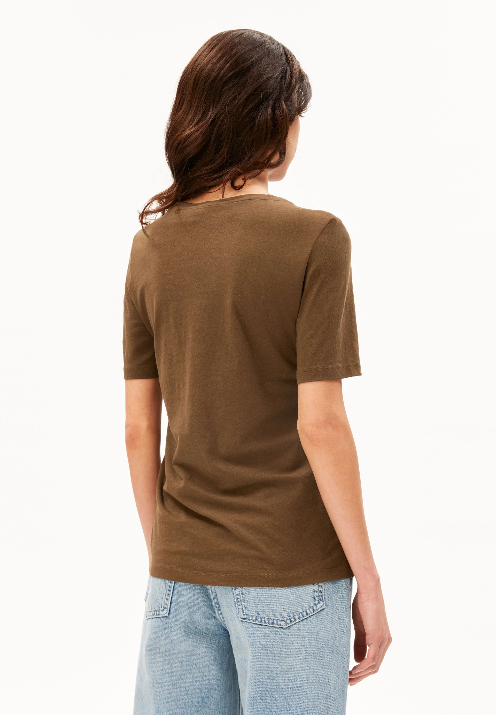 LUALAA LEINEN-MIX T-SHIRT | dried palm - Image 2