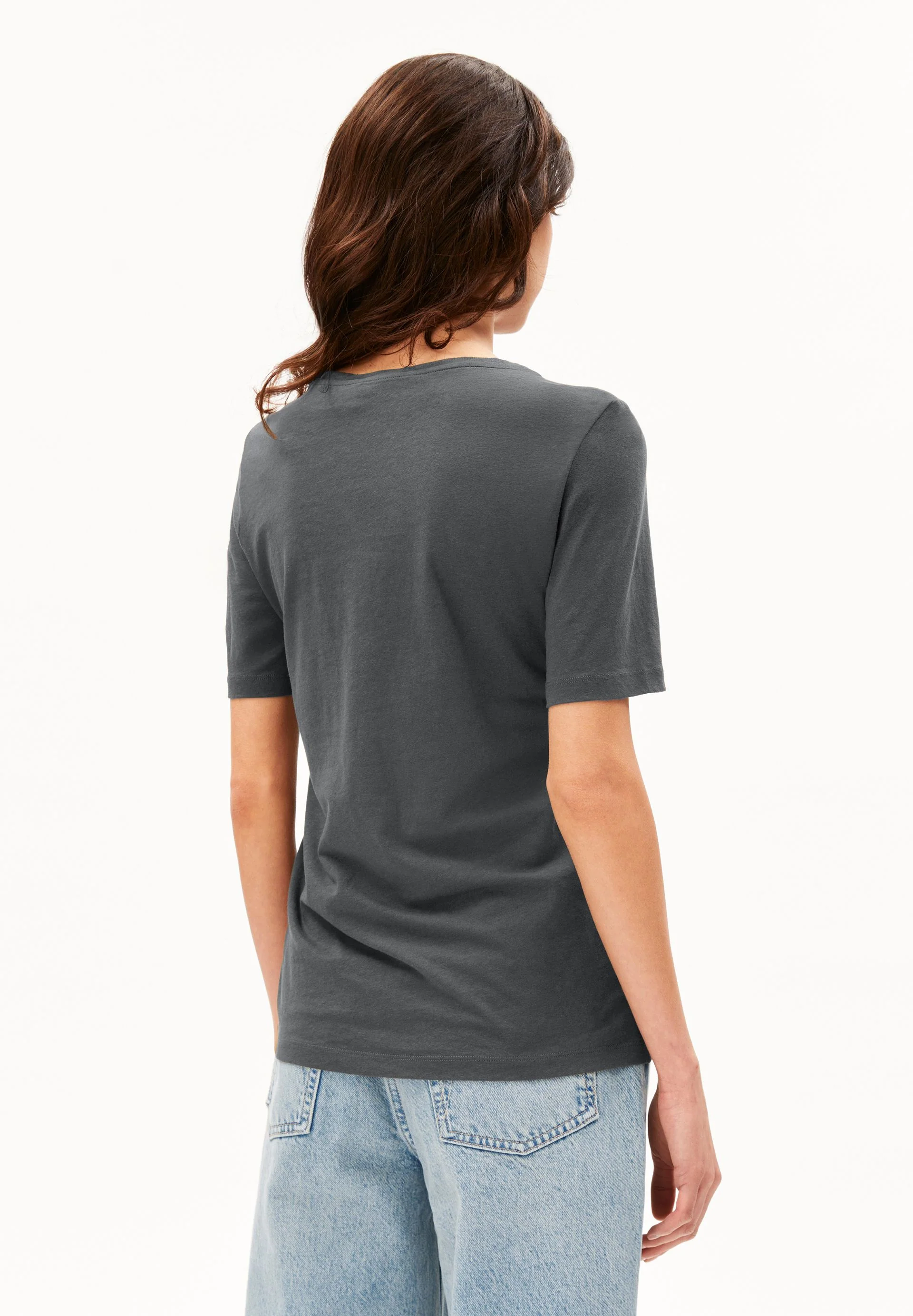 LUALAA LEINEN-MIX T-SHIRT | space steel - Image 2