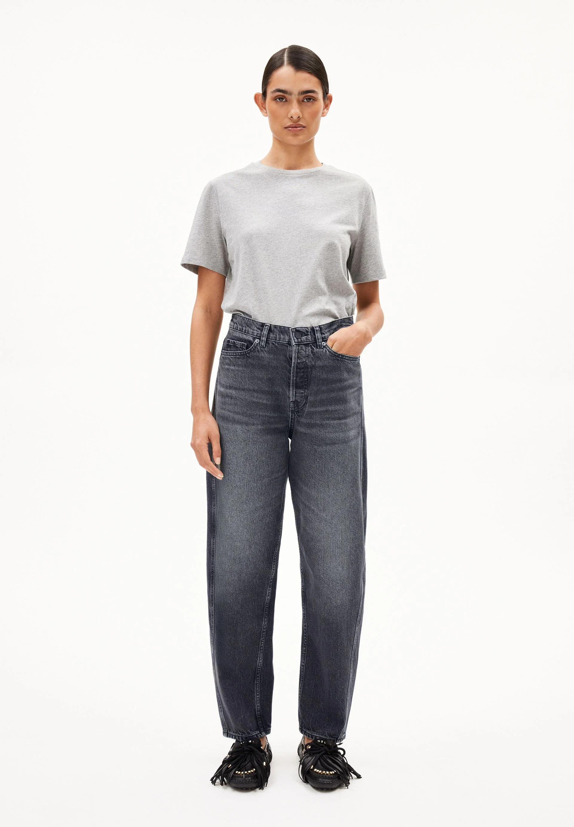 LUALAA T-SHIRT | silver melange - Image 5