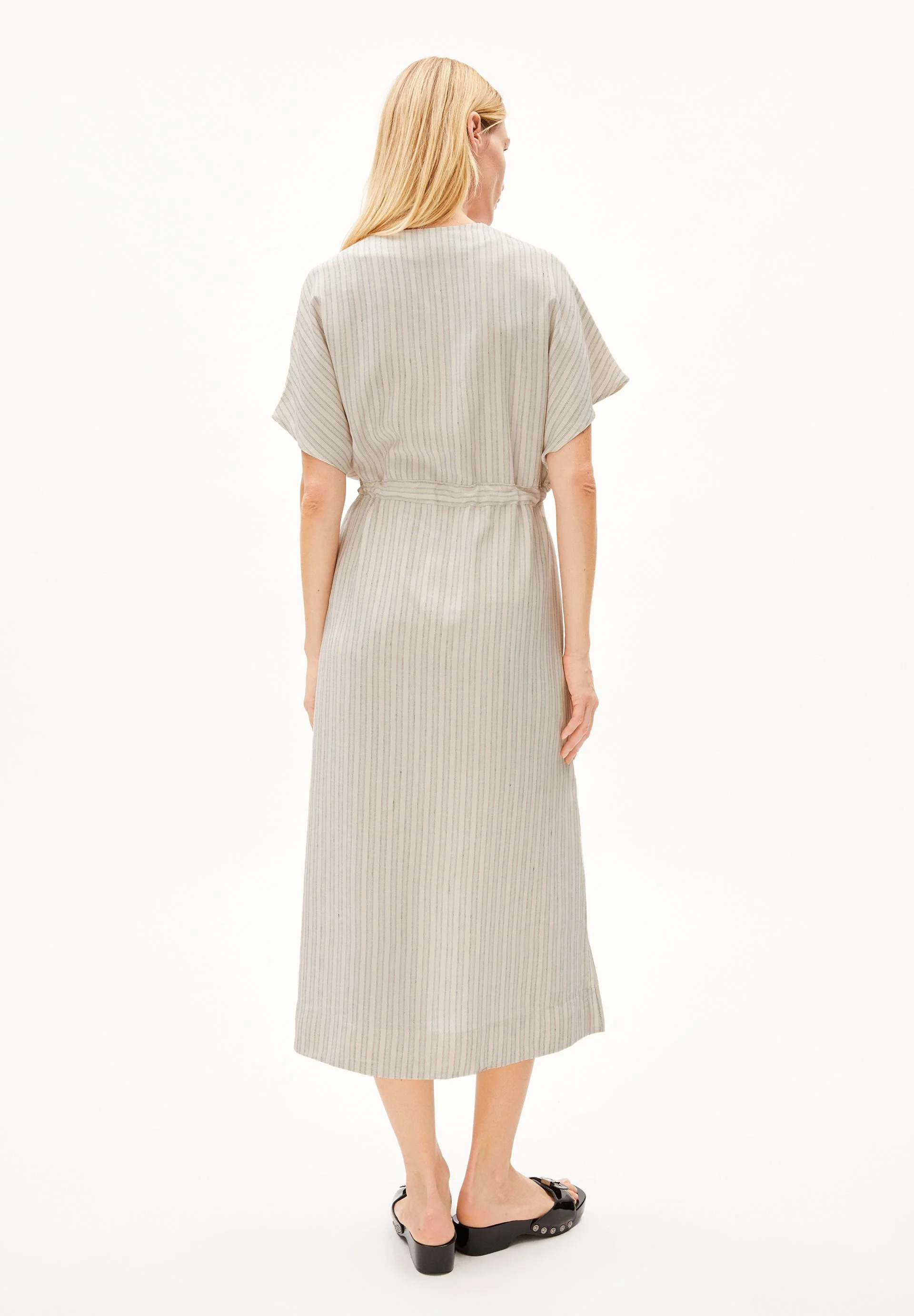 MAAHALIANA LINO STRIPES | oatmilk-light matcha - Image 2