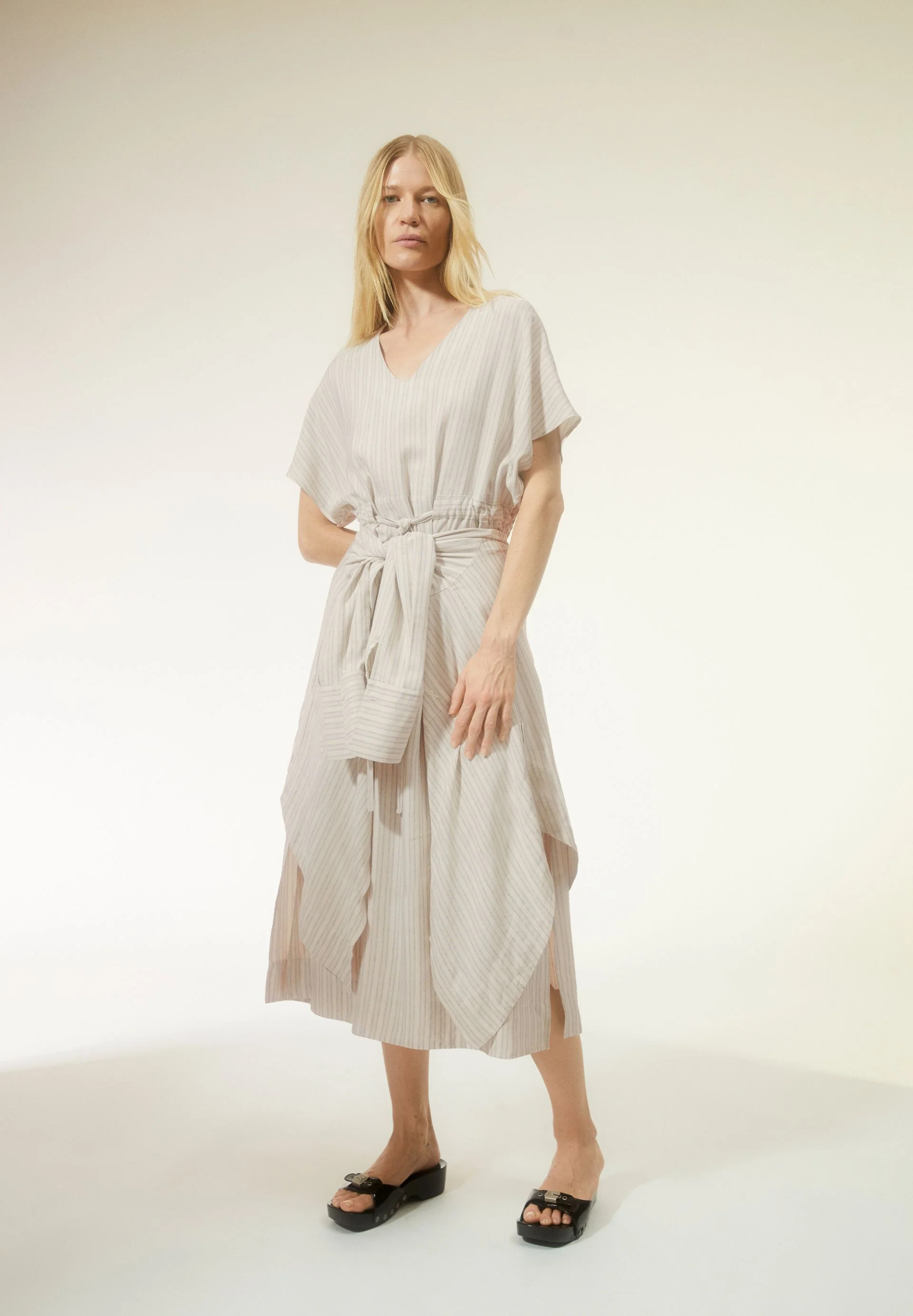 MAAHALIANA LINO STRIPES | oatmilk-light matcha - Image 4