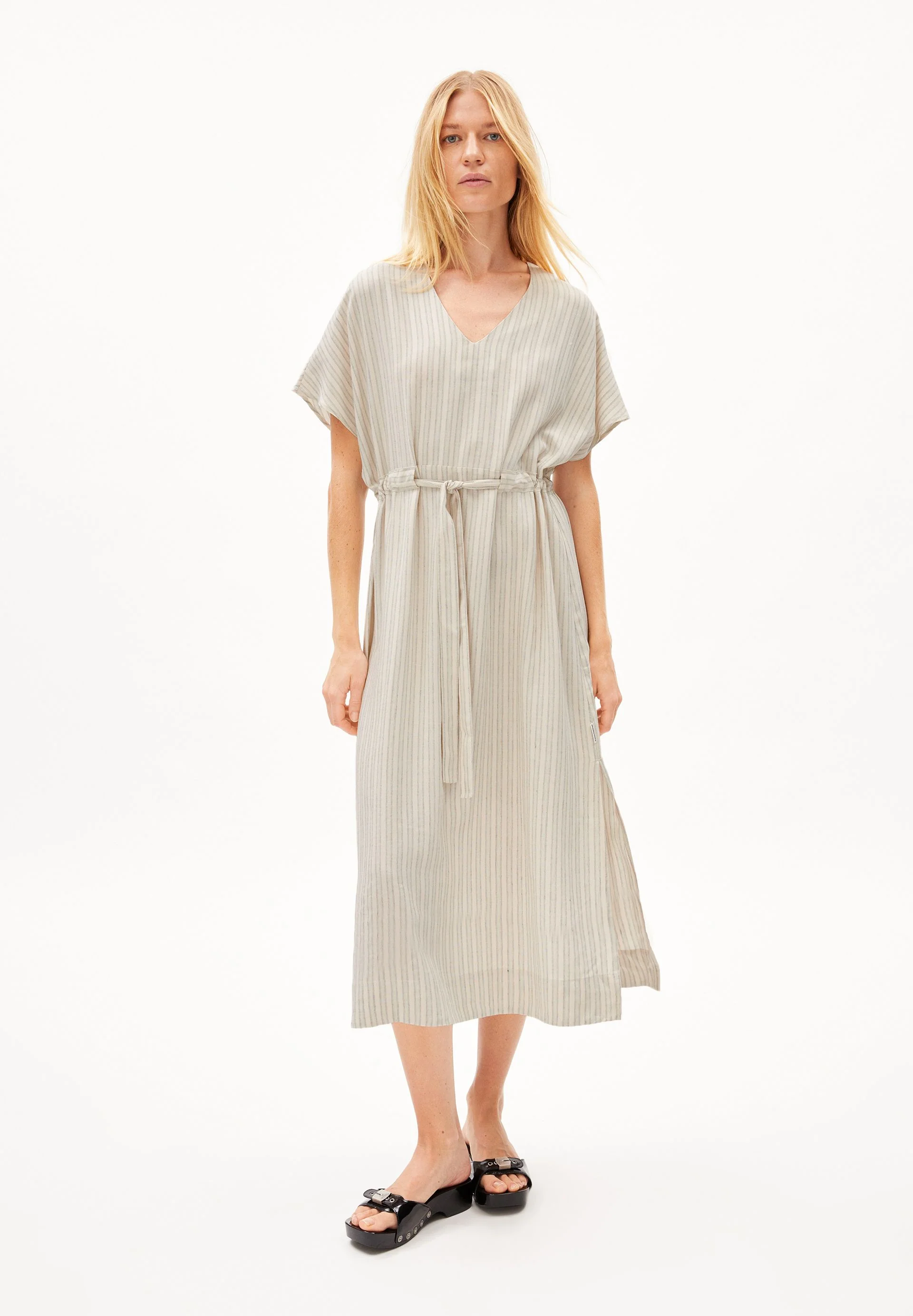MAAHALIANA LINO STRIPES | oatmilk-light matcha - Image 5