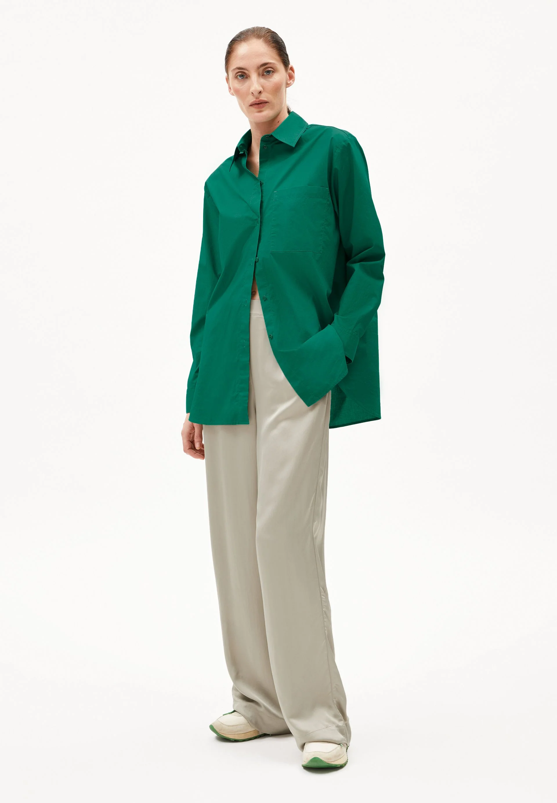 MAALGAA BLUSE | emerald green - Image 5