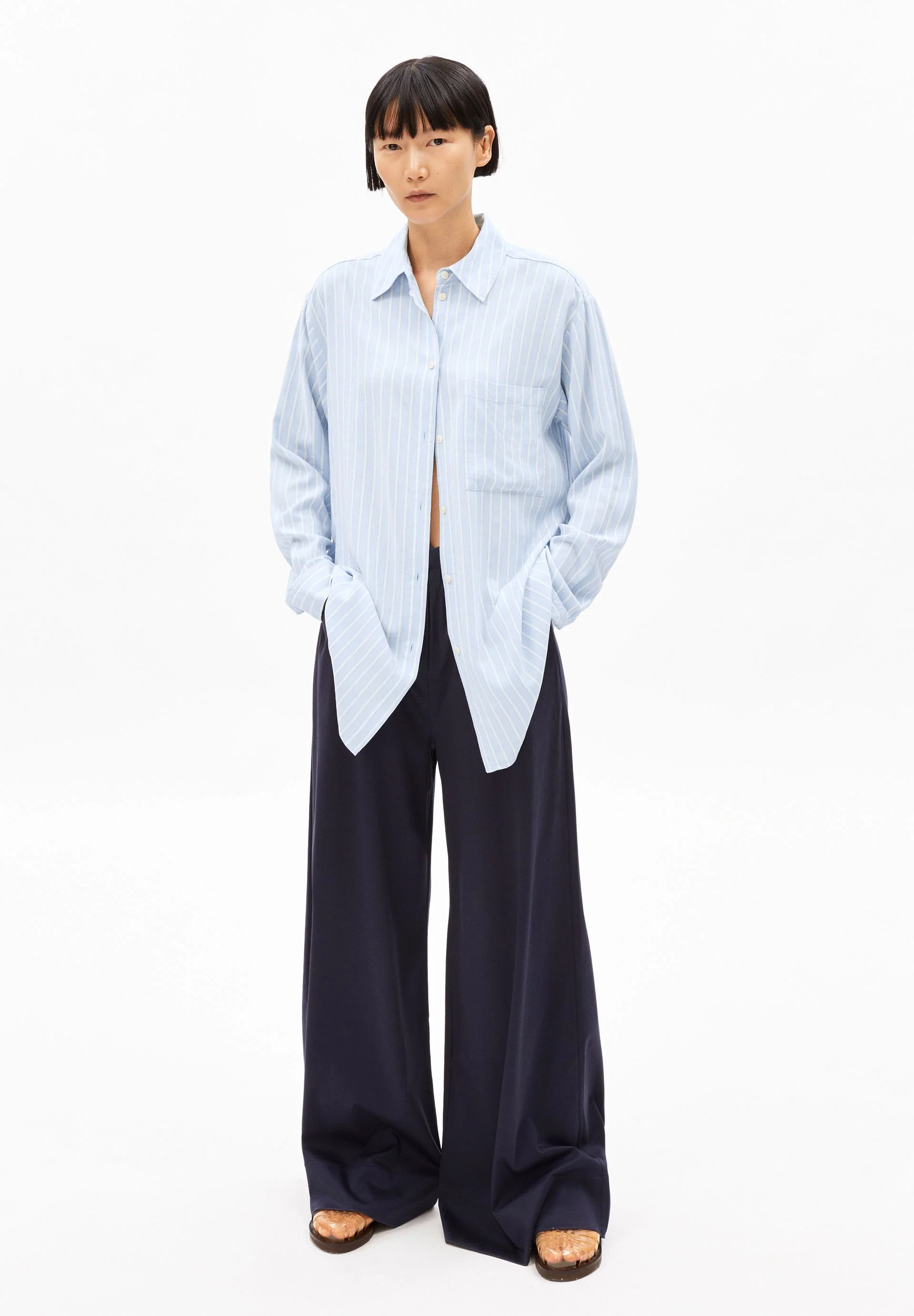 MAALGAA LINO STRIPED | silky blue-morning sky - Image 5