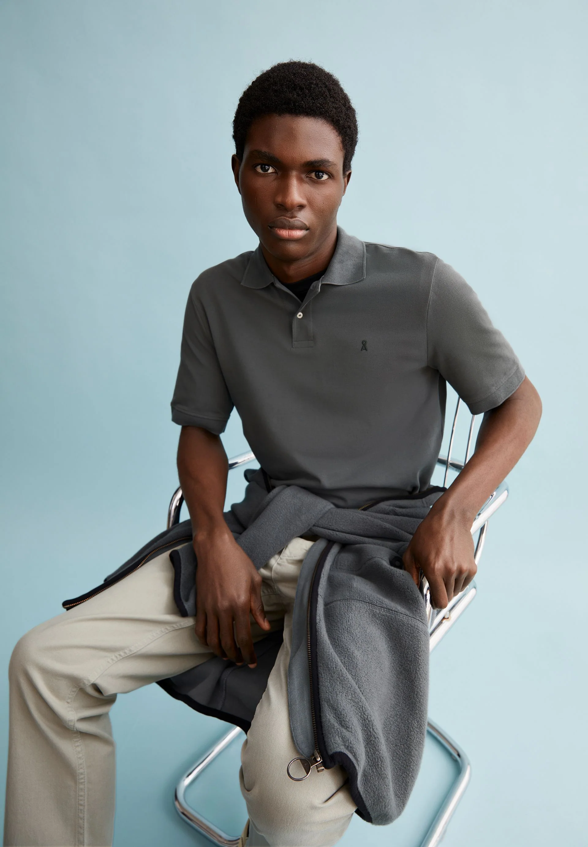 MAARIO POLOSHIRT | space steel - Image 4