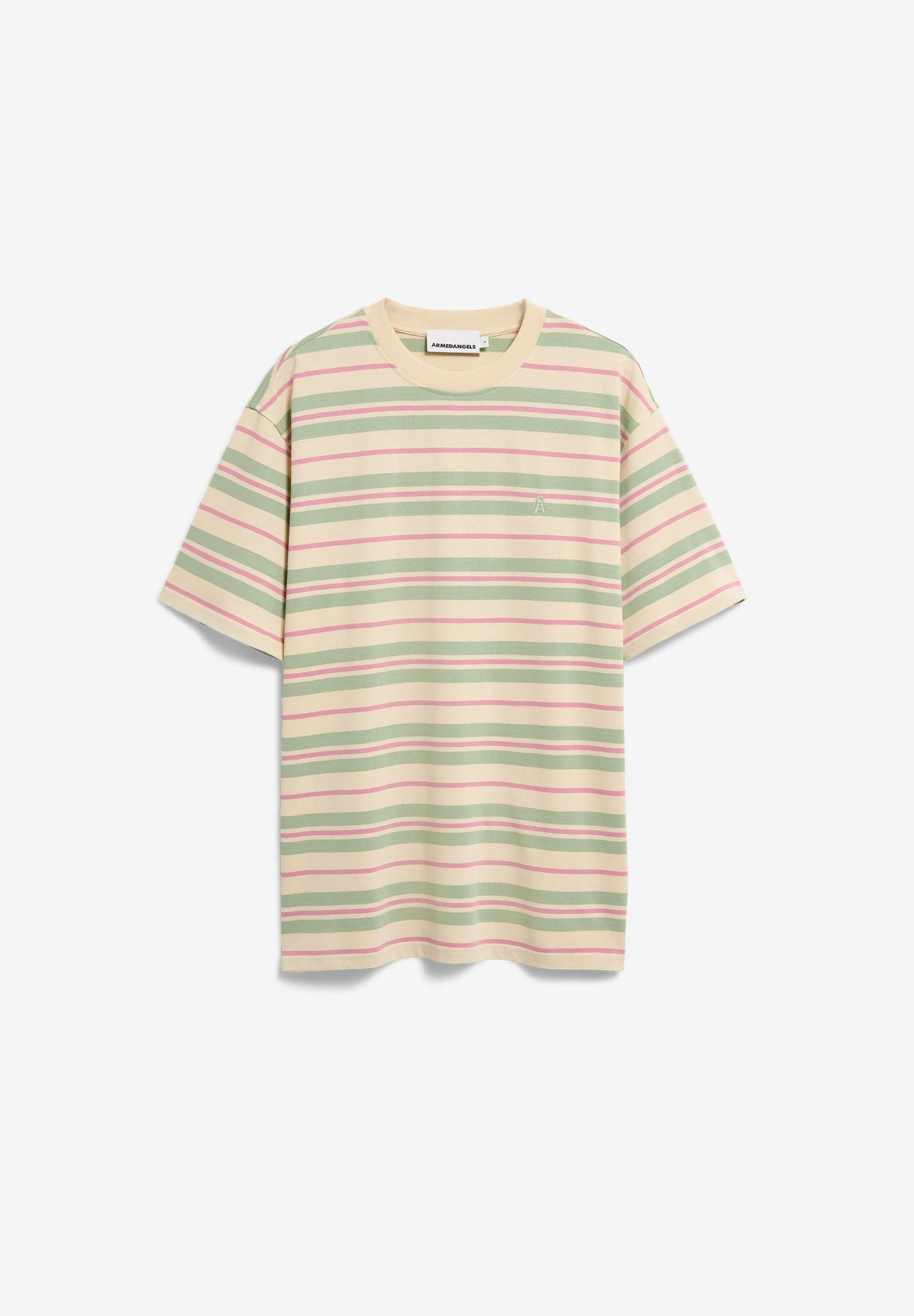 MAARKOS GESTREIFTES T-SHIRT | foam-washed berry - Image 6