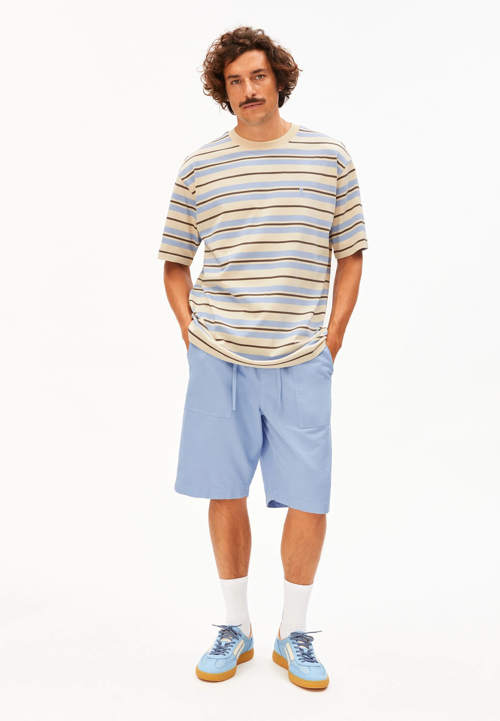 MAARKOS GESTREIFTES T-SHIRT | wedgwood-granit - Image 5
