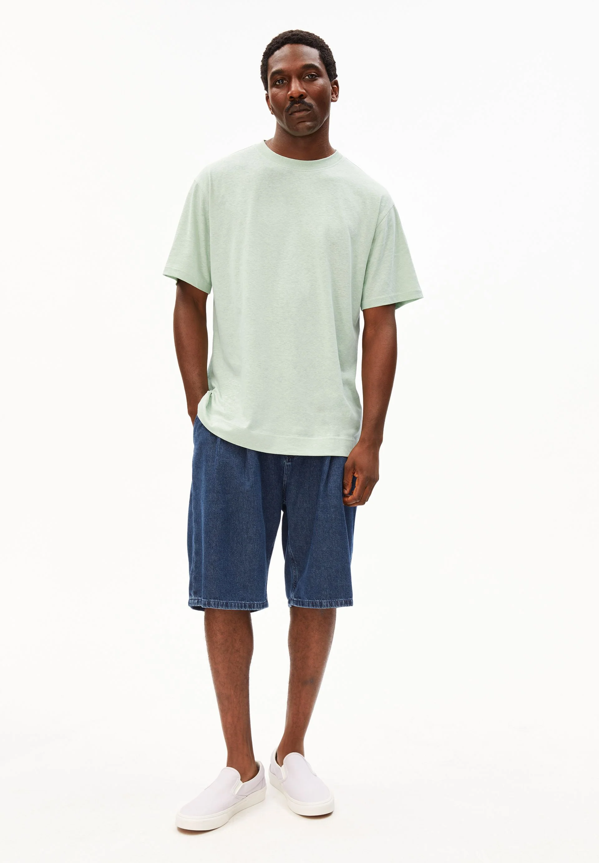 MAARKOS LEINEN-MIX T-SHIRT | foam - Image 5