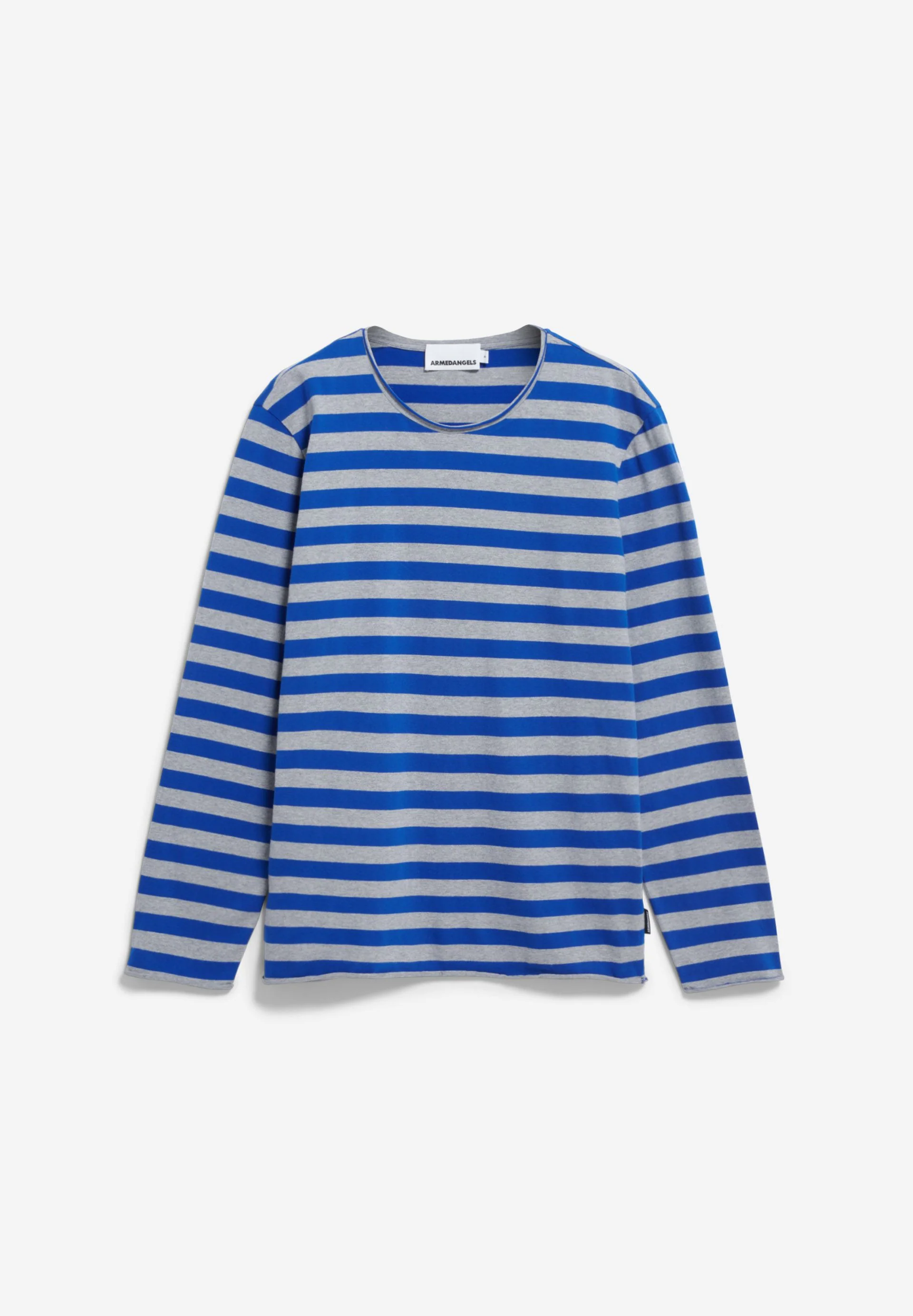 MAARKOS LS STRIPES BR | silver melange-dark wave - Image 6