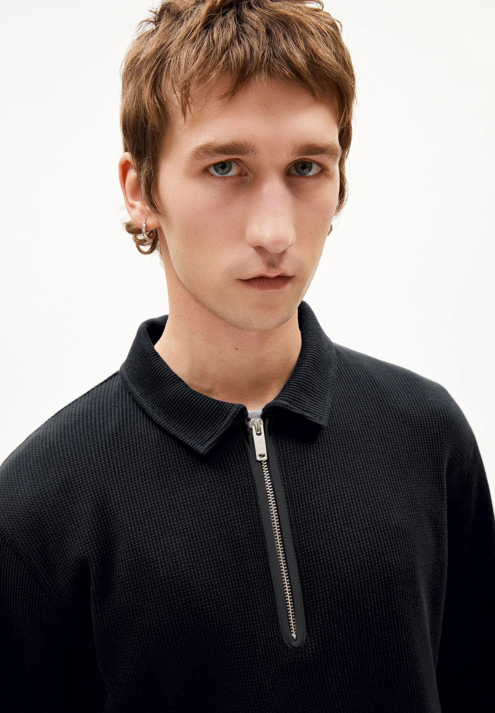 MAARKOS LS WAFFLE ZIP | black - Image 3