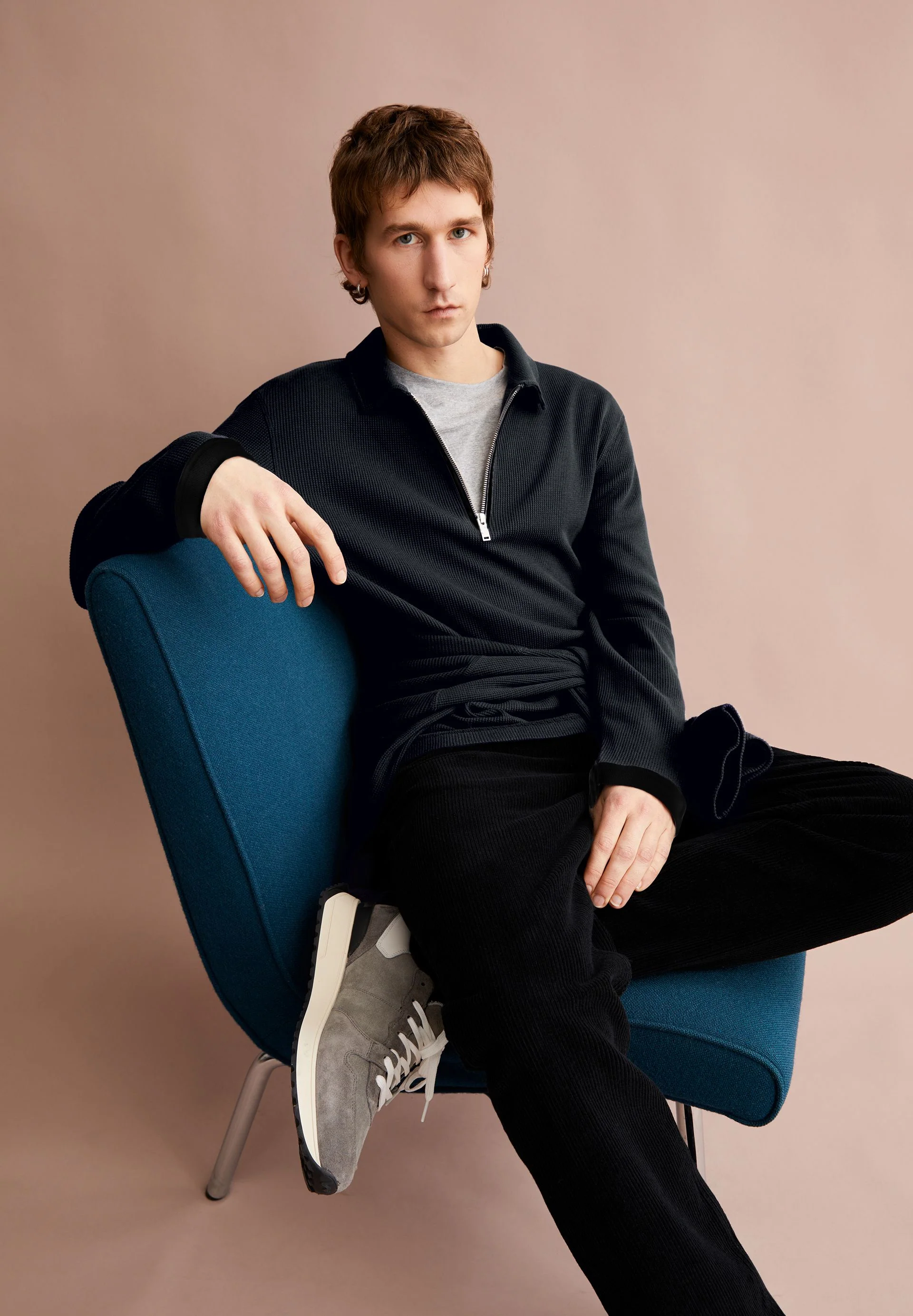 MAARKOS LS WAFFLE ZIP | black - Image 4
