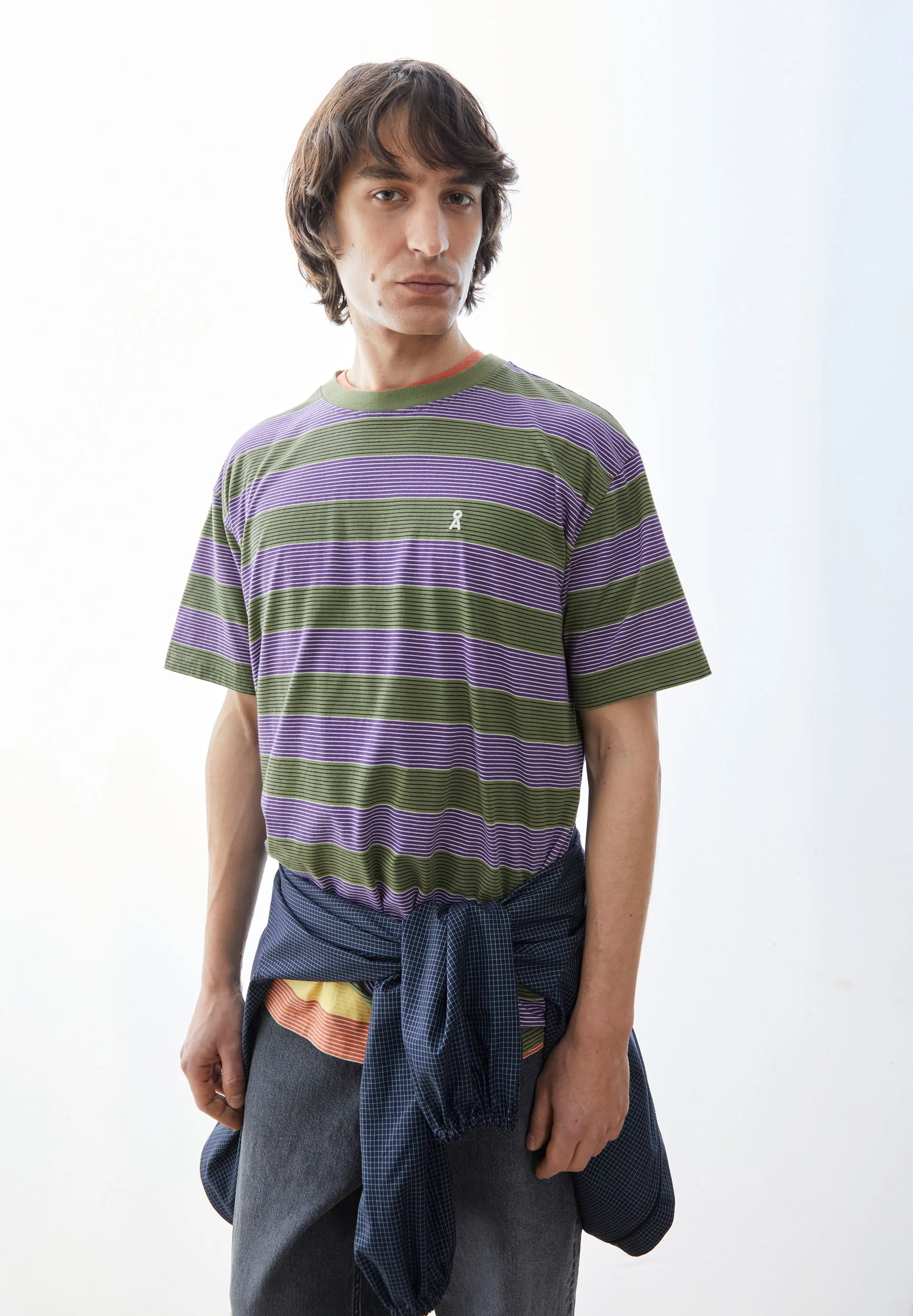 MAARKOS MULTI GESTREIFTES T-SHIRT | pungent purple-fatigue green - Image 4