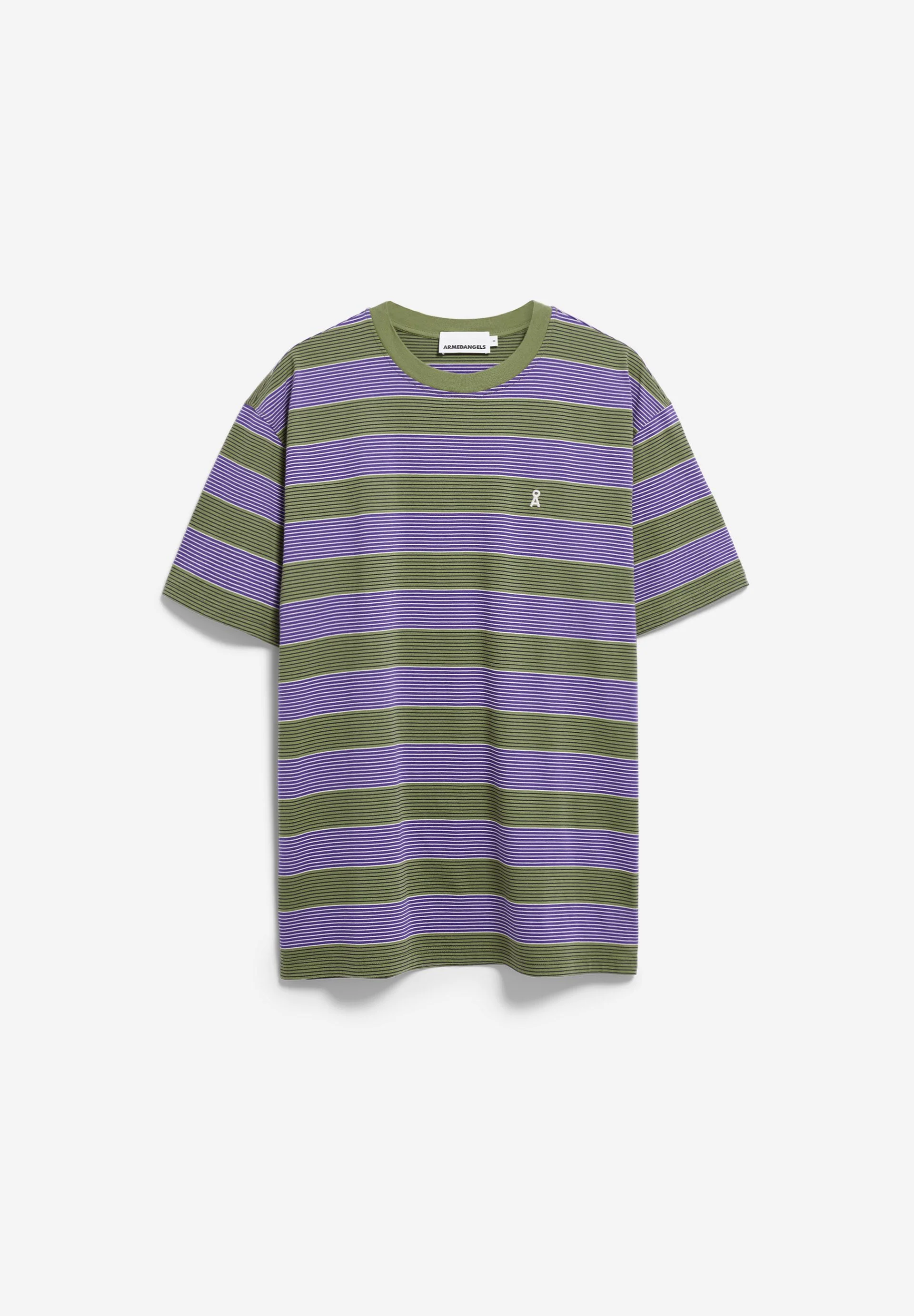 MAARKOS MULTI GESTREIFTES T-SHIRT | pungent purple-fatigue green - Image 6