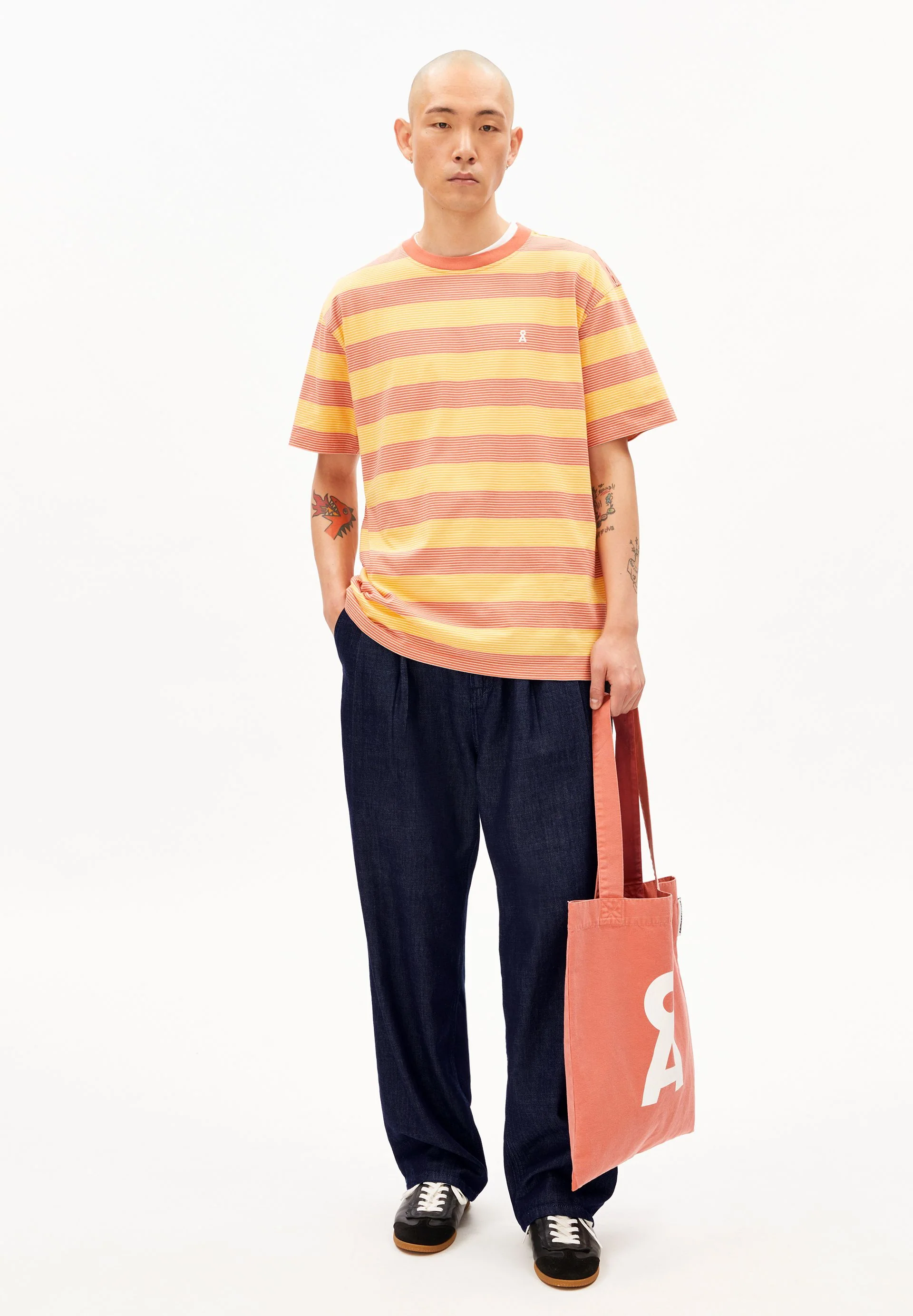 MAARKOS MULTI GESTREIFTES T-SHIRT | sunflower-tabasco red - Image 5