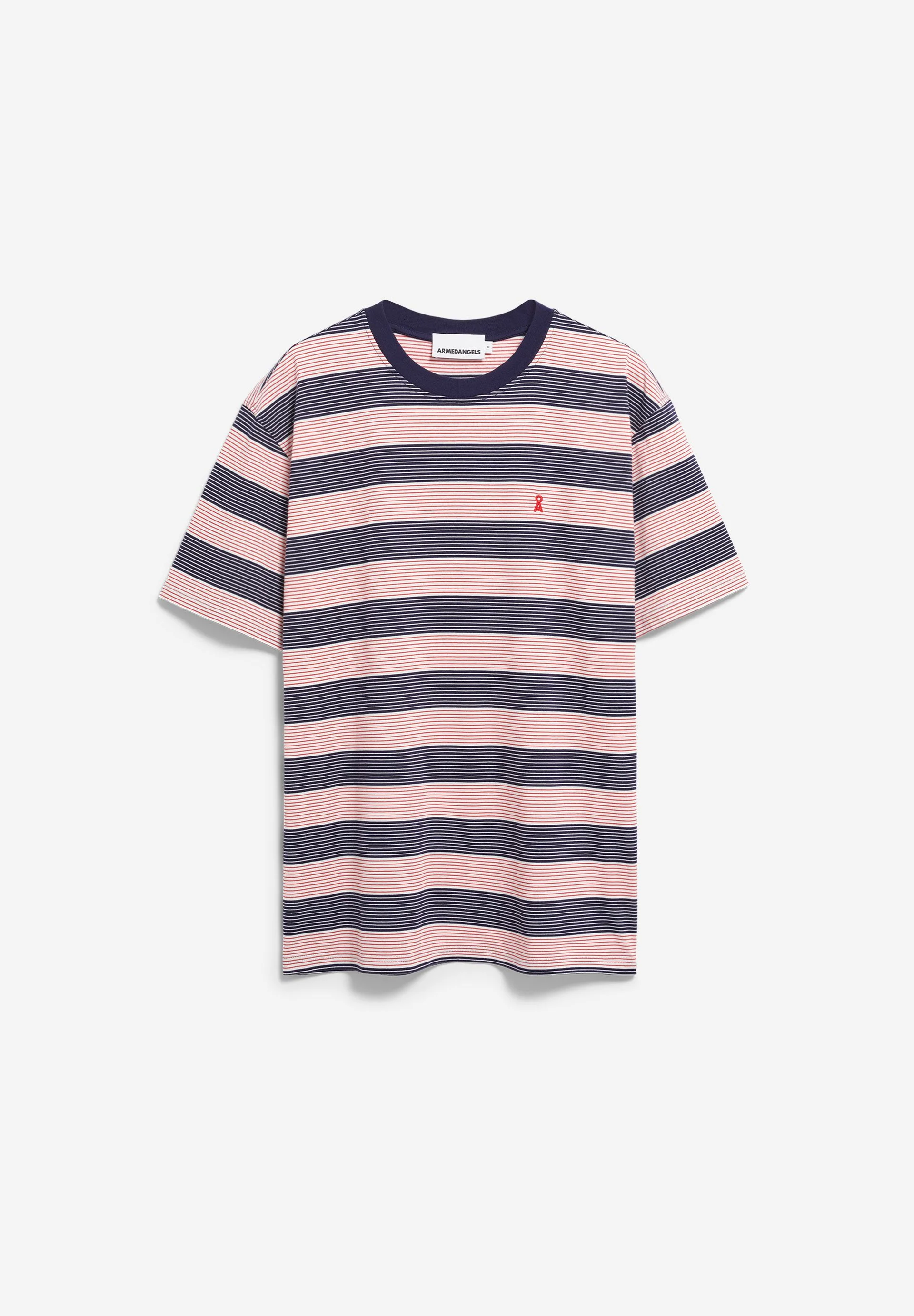 MAARKOS MULTI GESTREIFTES T-SHIRT | tinted navy-oatmilk - Image 6