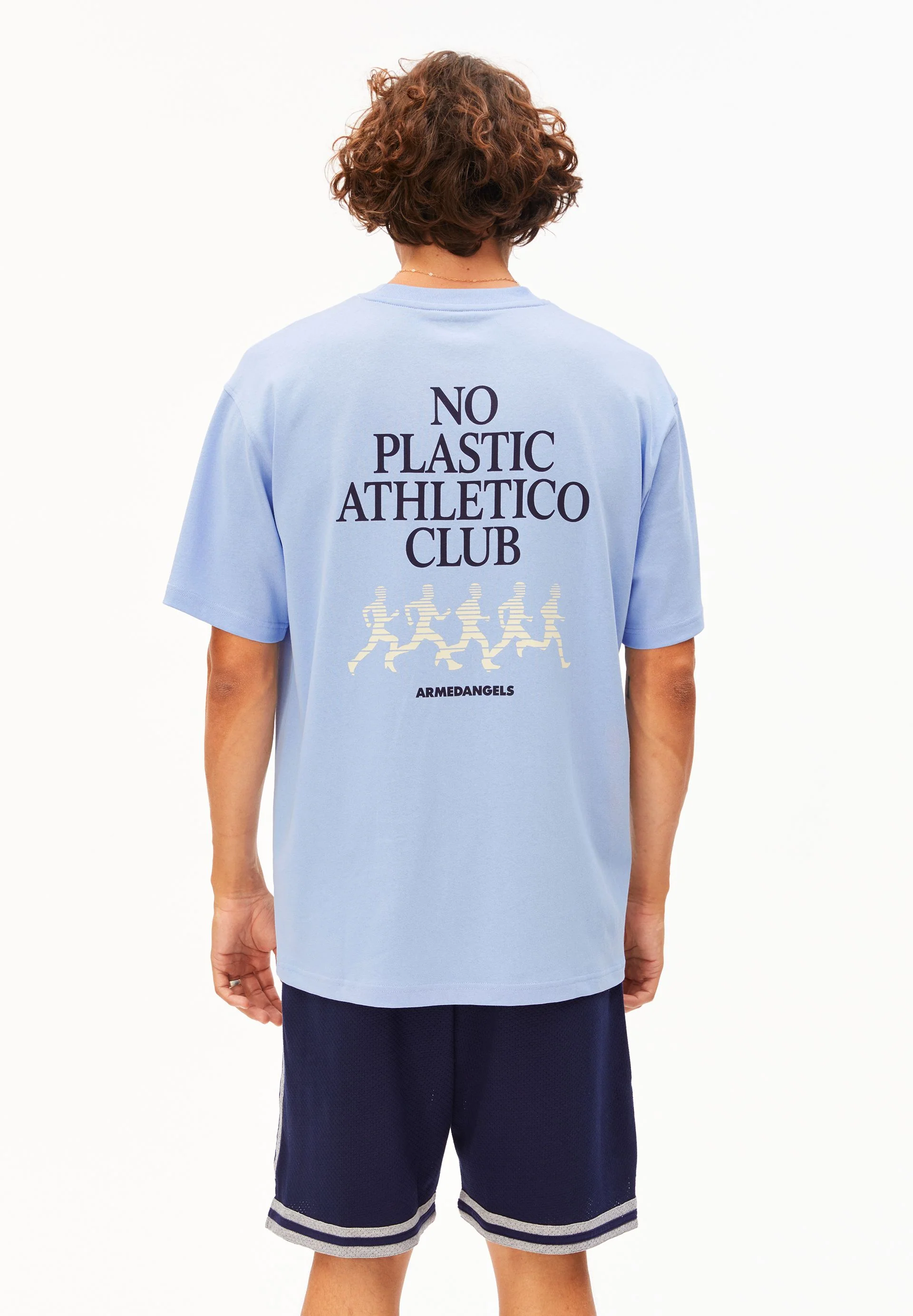 MAARKOS NO PLASTIC T-SHIRT | wedgwood - Image 2