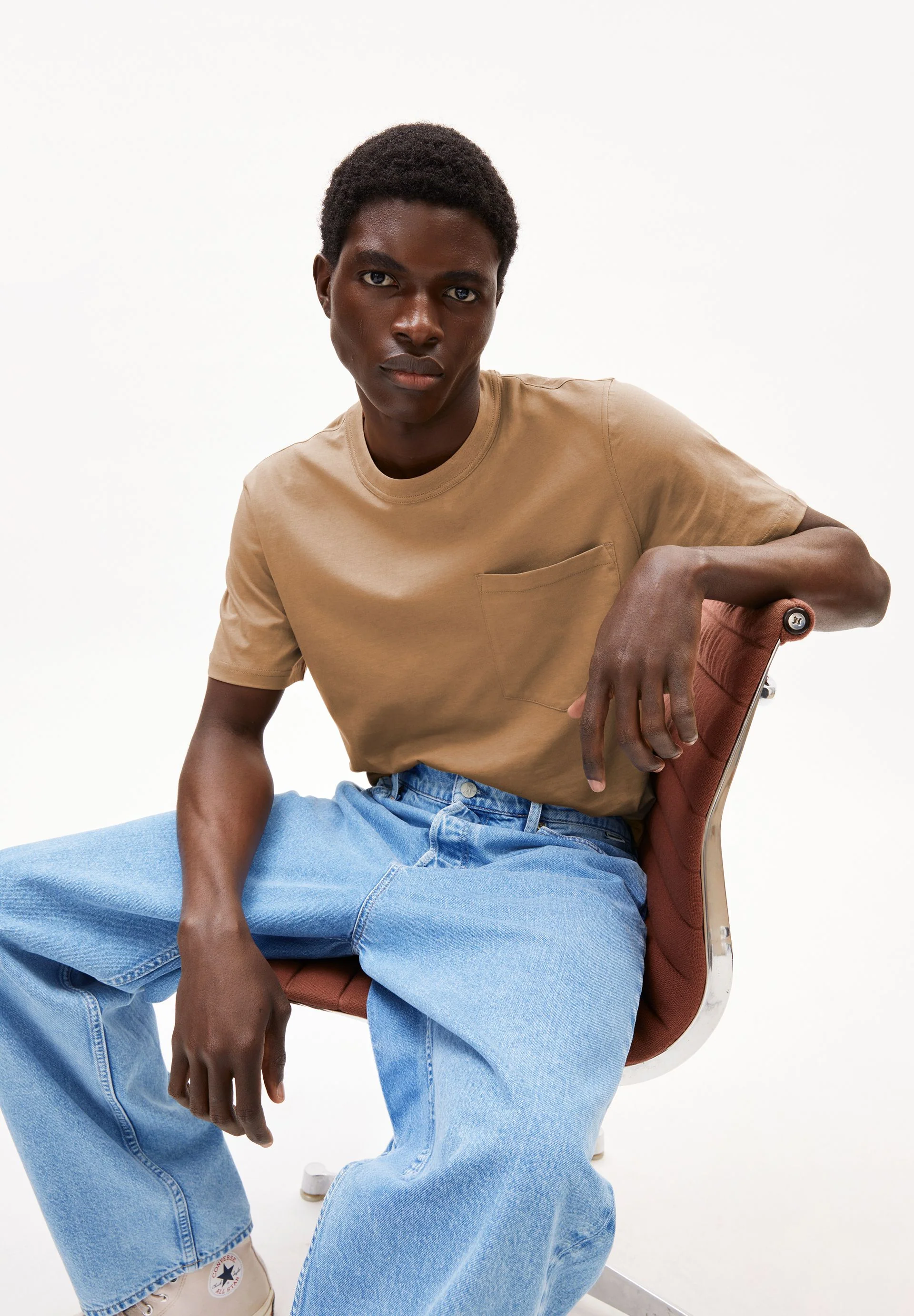 MAARKOS POCKET T-SHIRT | pale umber - Image 4