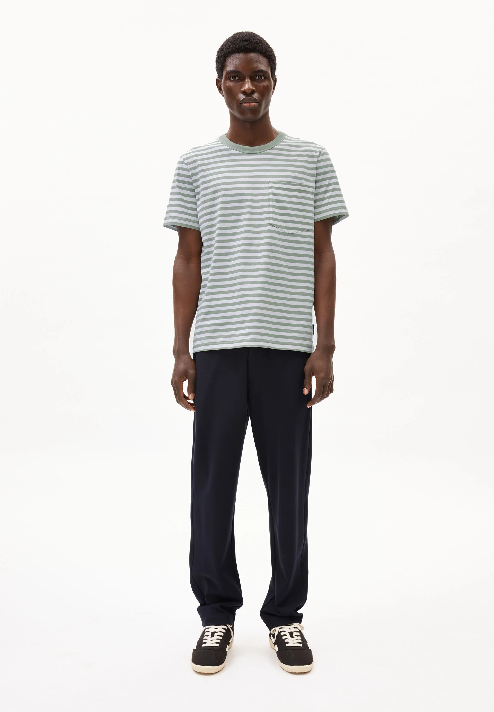 MAARKOS POCKET STRIPES | seagreen-broken white - Image 5