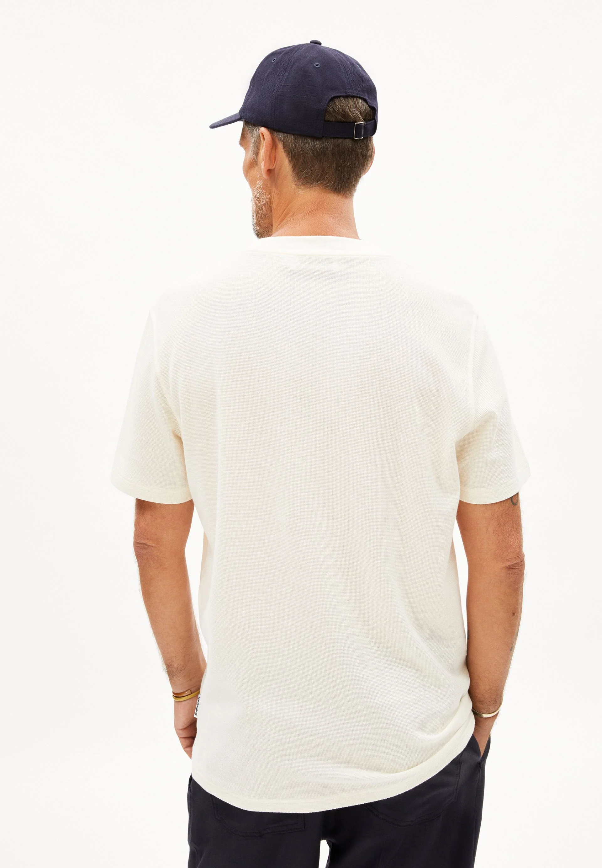 MAARKOS WAFFLE T-SHIRT | oatmilk - Image 2