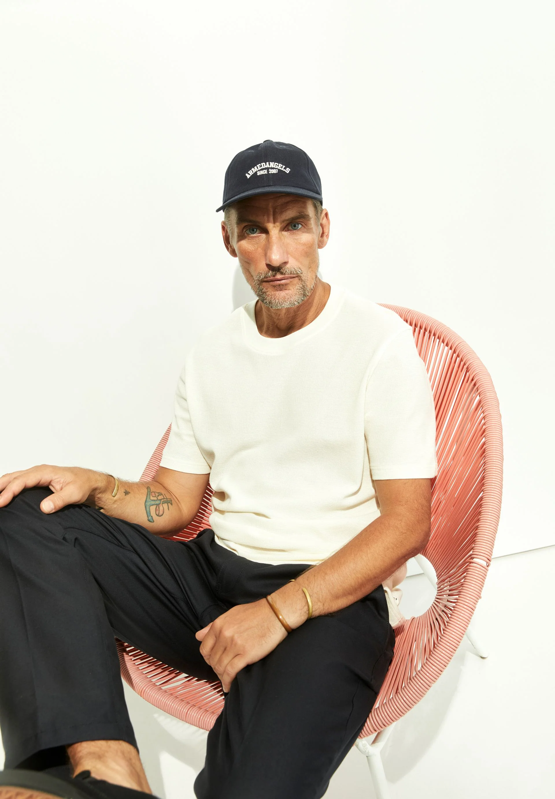 MAARKOS WAFFLE T-SHIRT | oatmilk - Image 4