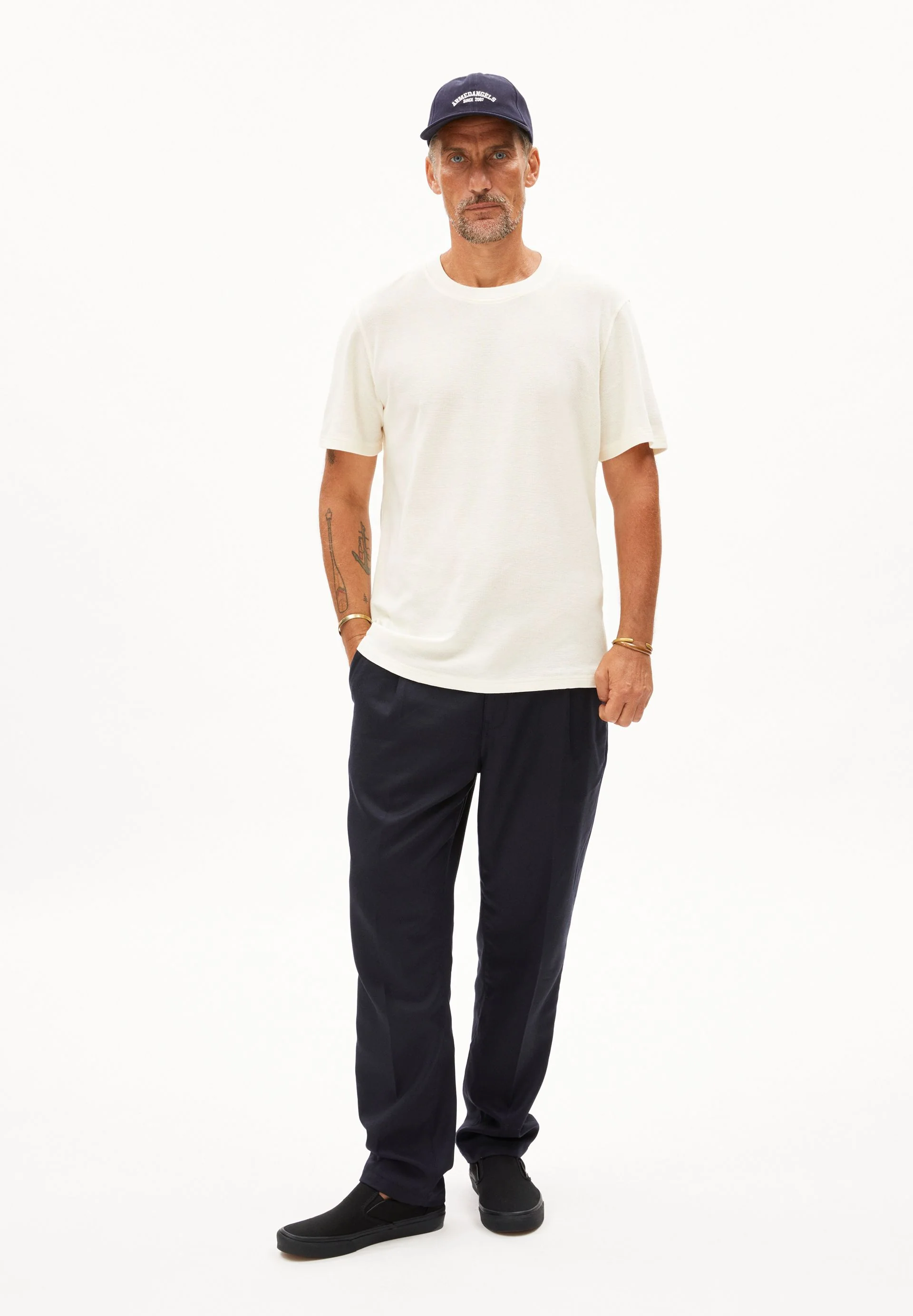 MAARKOS WAFFLE T-SHIRT | oatmilk - Image 5