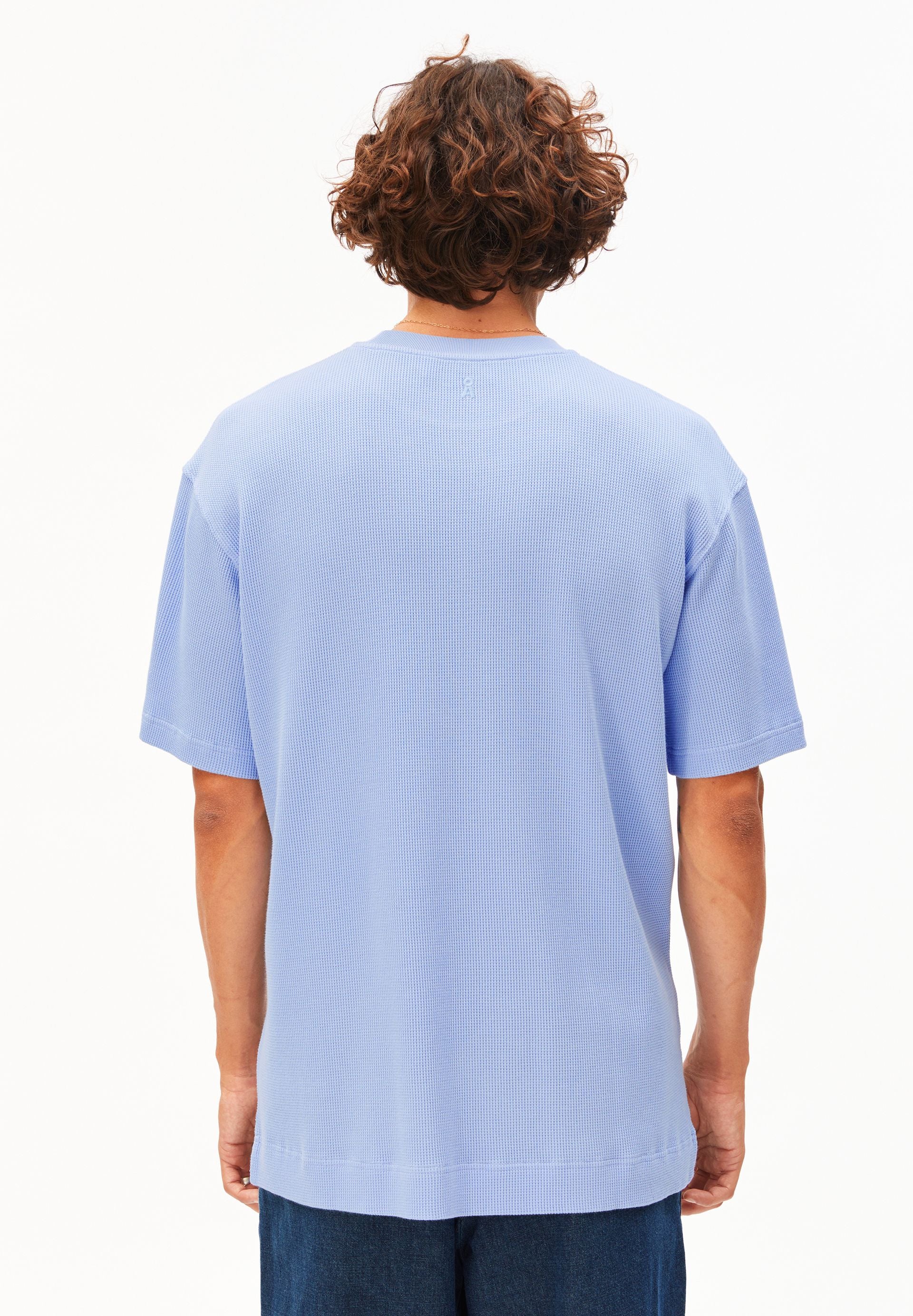 MAARKOS WAFFLE T-SHIRT | wedgwood - Image 2