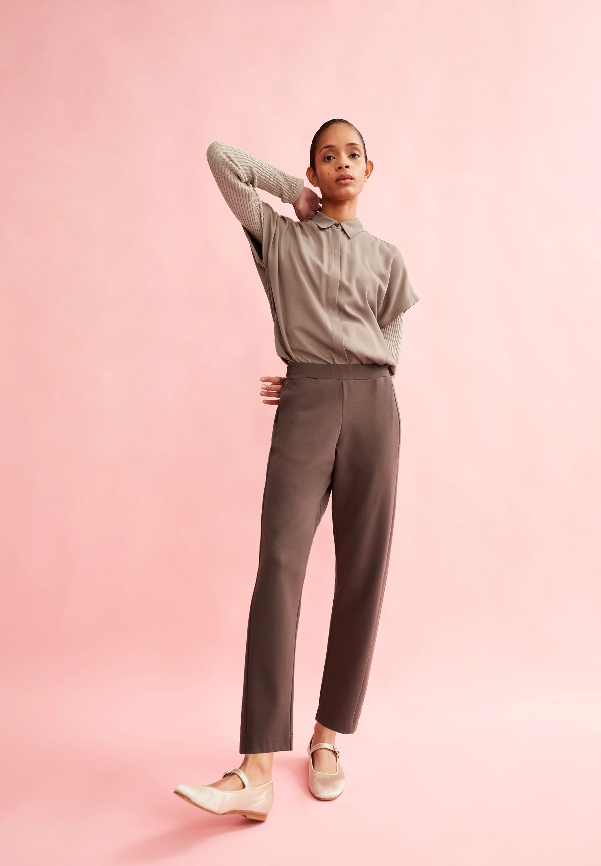 MAGDAALENA JERSEYHOSE | warm slate - Image 4
