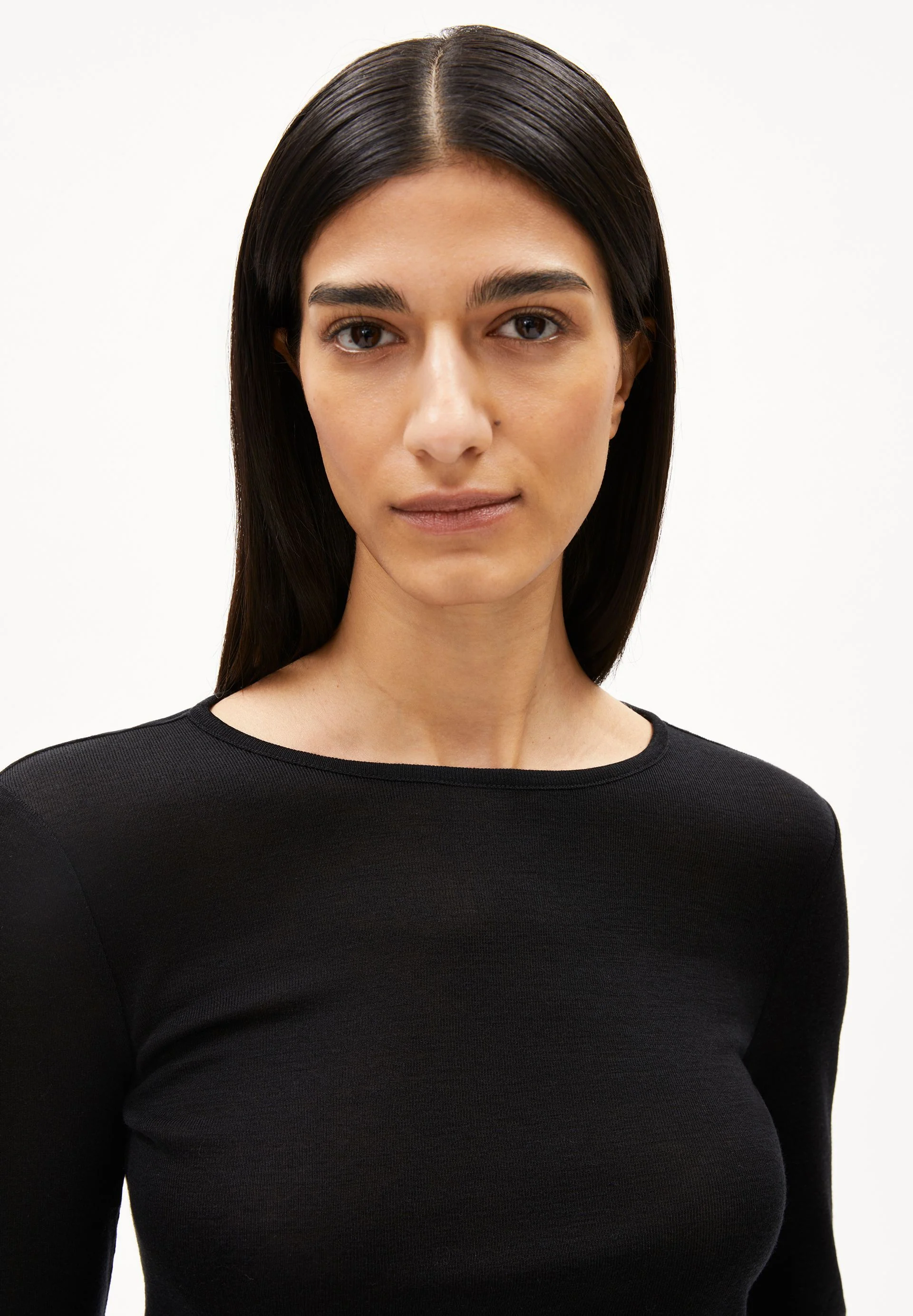 MAIAA WOLL-MIX LANGARMSHIRT | black - Image 3