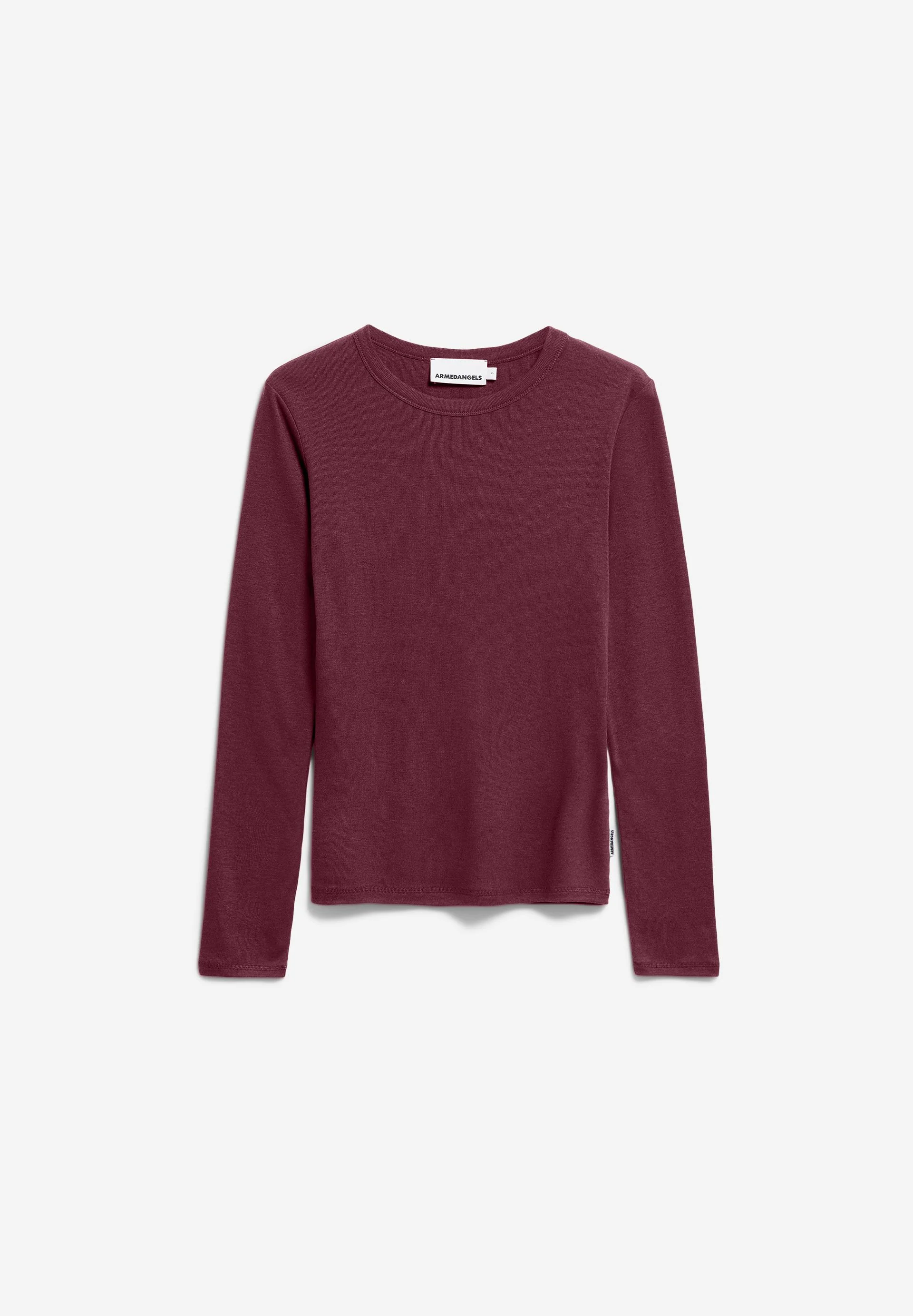 MAIAA WOLL-MIX LANGARMSHIRT | dark cranberry - Image 6