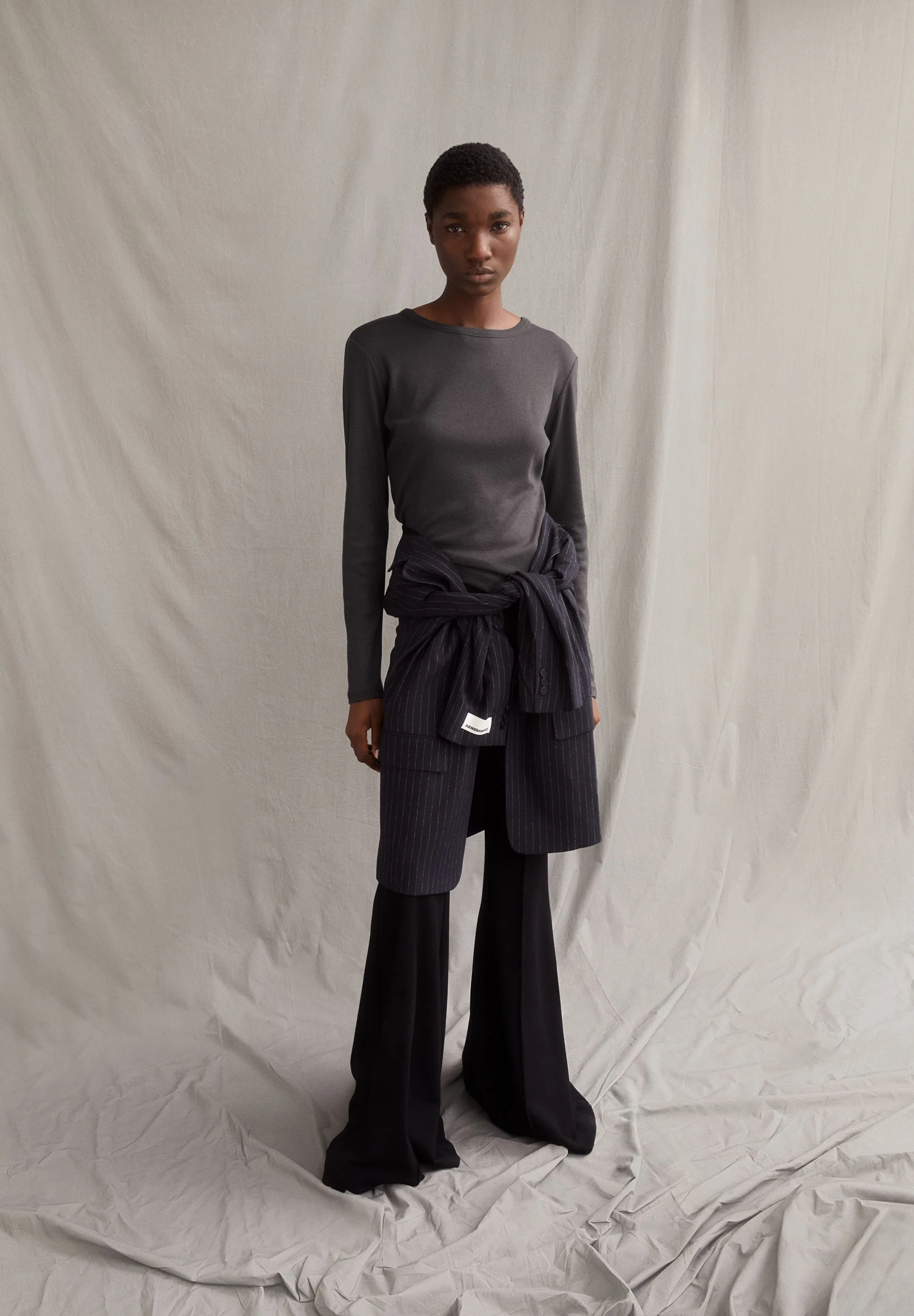 MAIAA WOLL-MIX LANGARMSHIRT | iron cast - Image 4