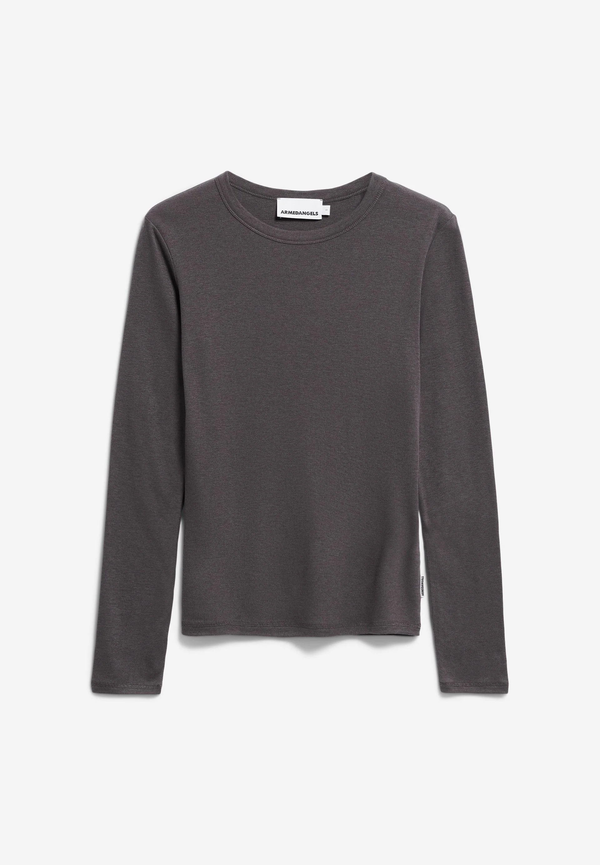MAIAA WOLL-MIX LANGARMSHIRT | iron cast - Image 6