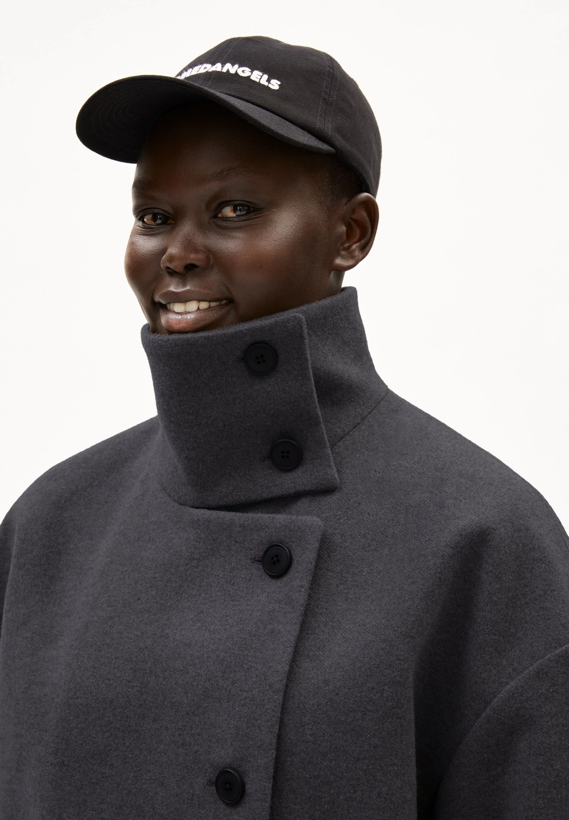 MAJELAA WOLLMANTEL | steel melange - Image 3