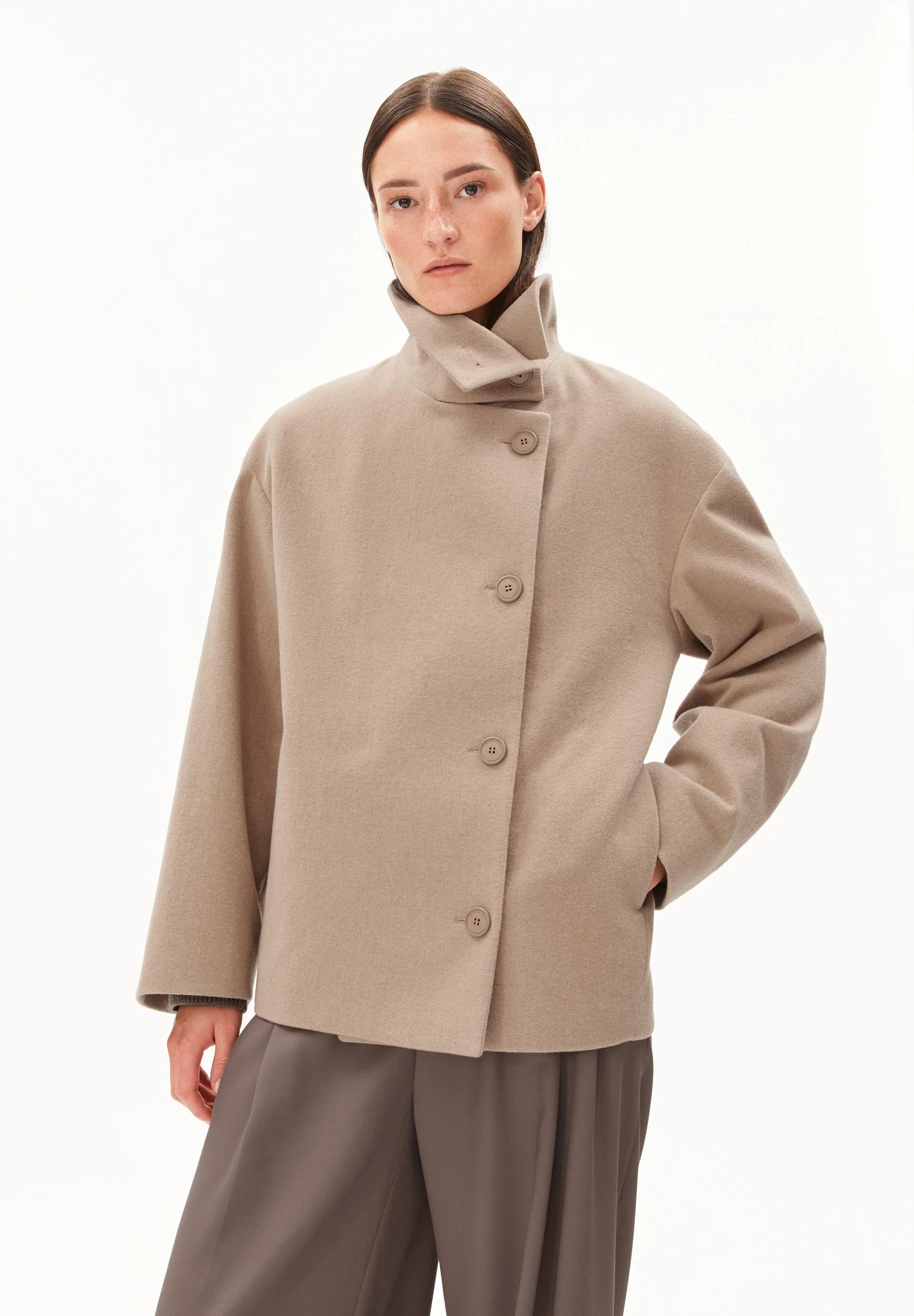 MAJELAA WOLLMANTEL | true camel - Image 3